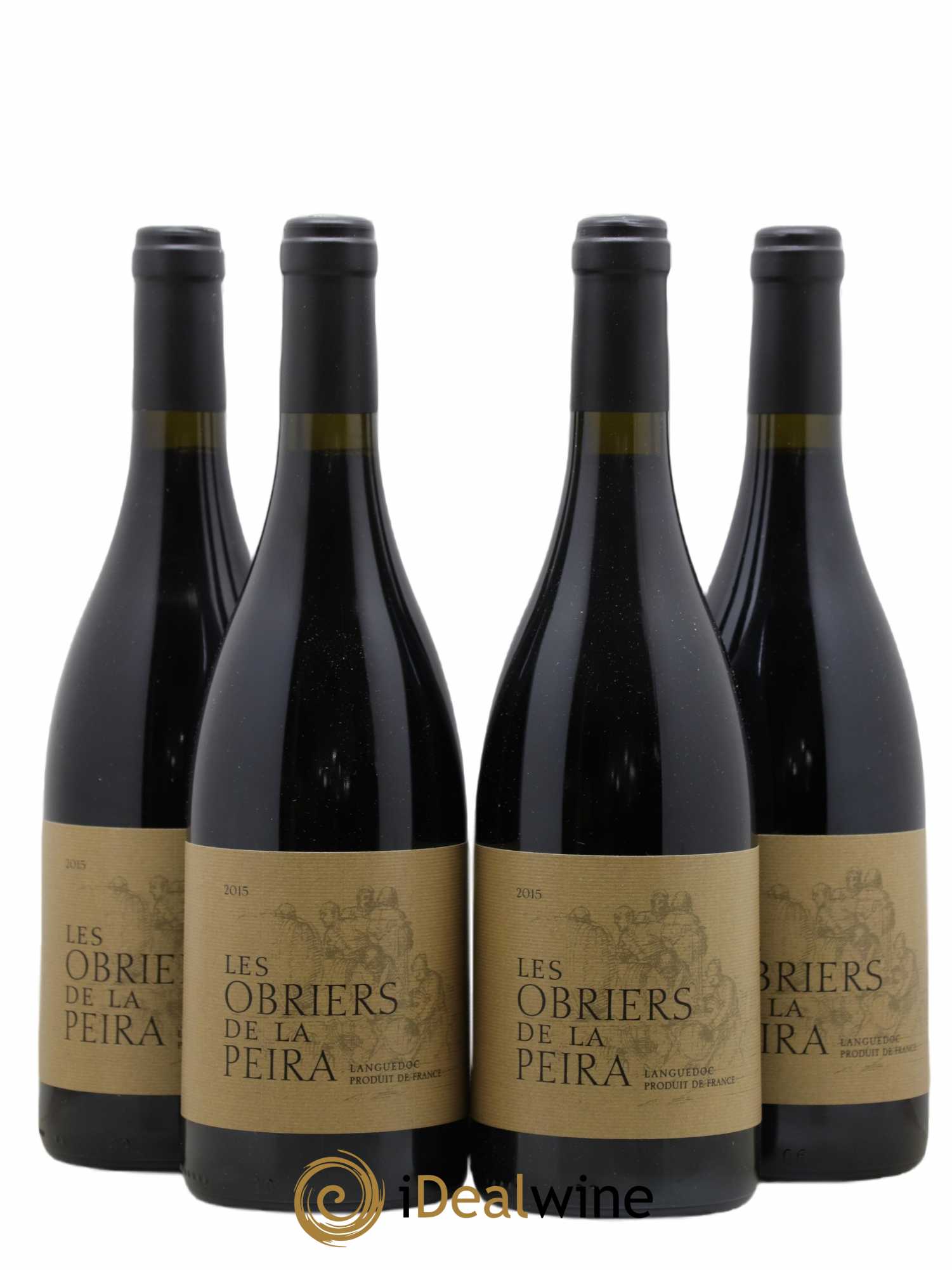 Terrasses du Larzac Domaine de La Pèira en Damaisèla Les Obriers de la Pèira Karine Ahton et Robert Dougan 2015 - Lot de 4 bouteilles - 0
