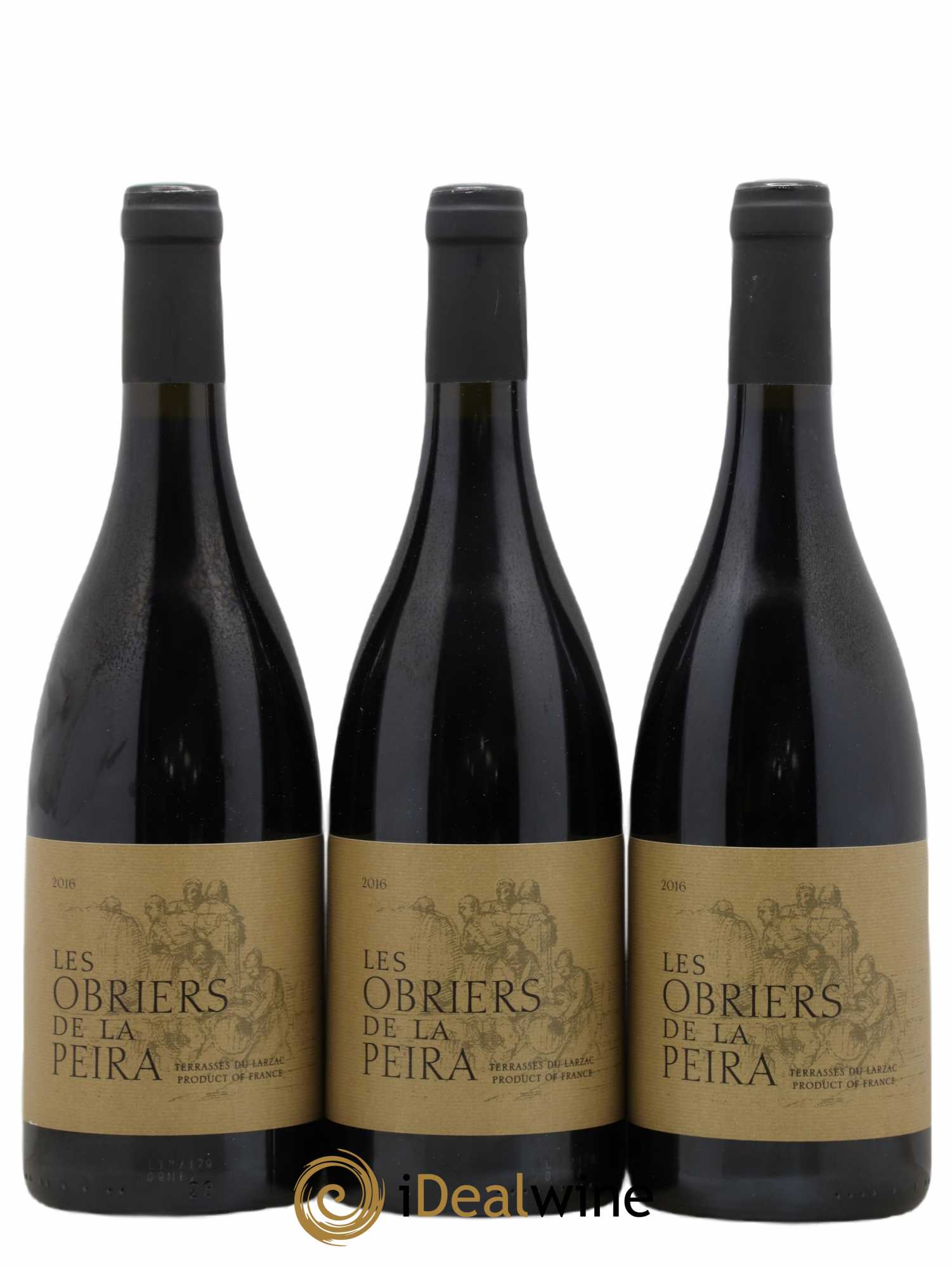 Terrasses du Larzac Domaine de La Pèira en Damaisèla Les Obriers de la Pèira Karine Ahton et Robert Dougan 2016 - Lot de 3 bouteilles - 0