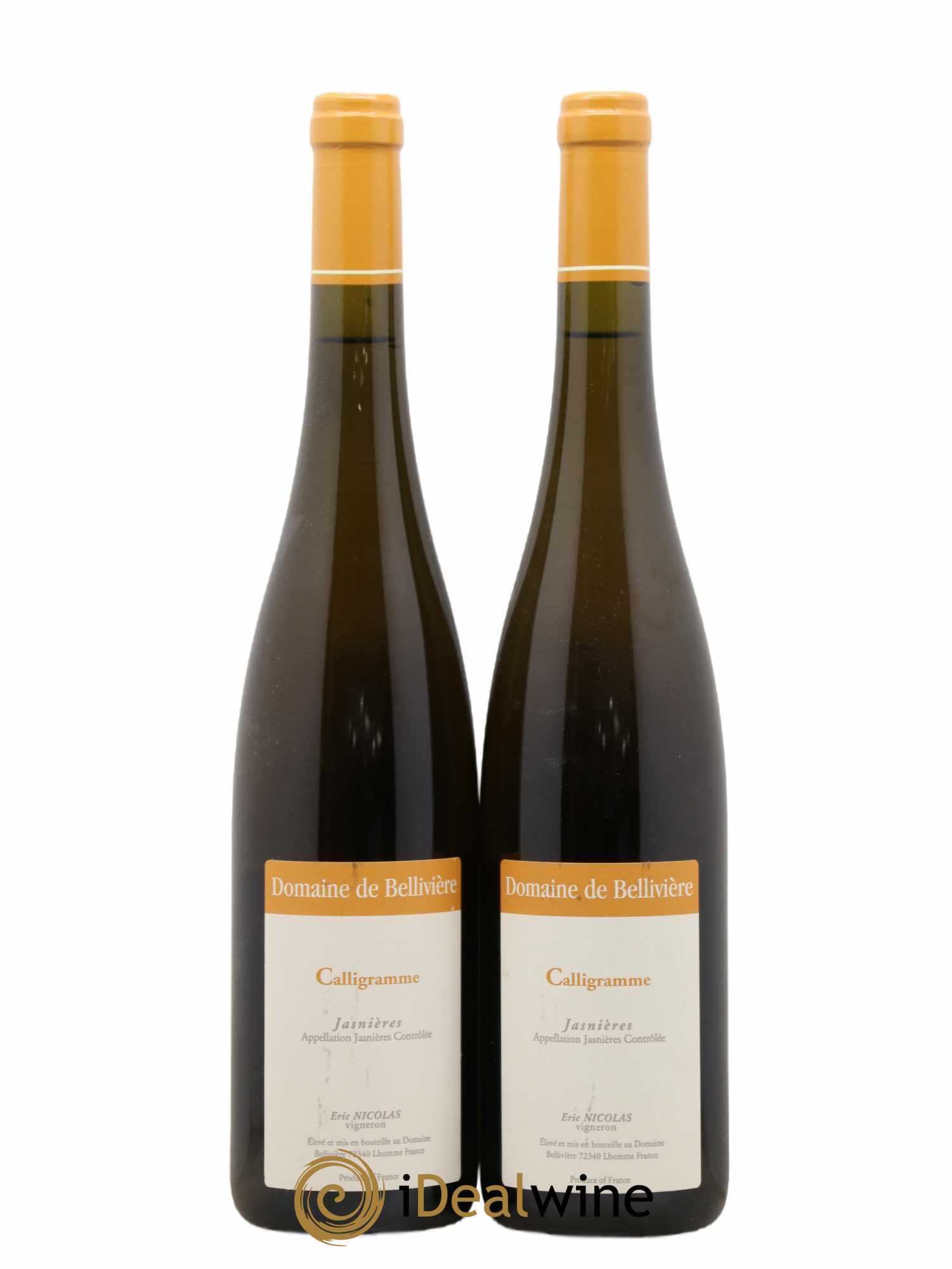 Jasnières Calligramme Domaine de Bellivière 2010 - Lot de 2 bouteilles - 0
