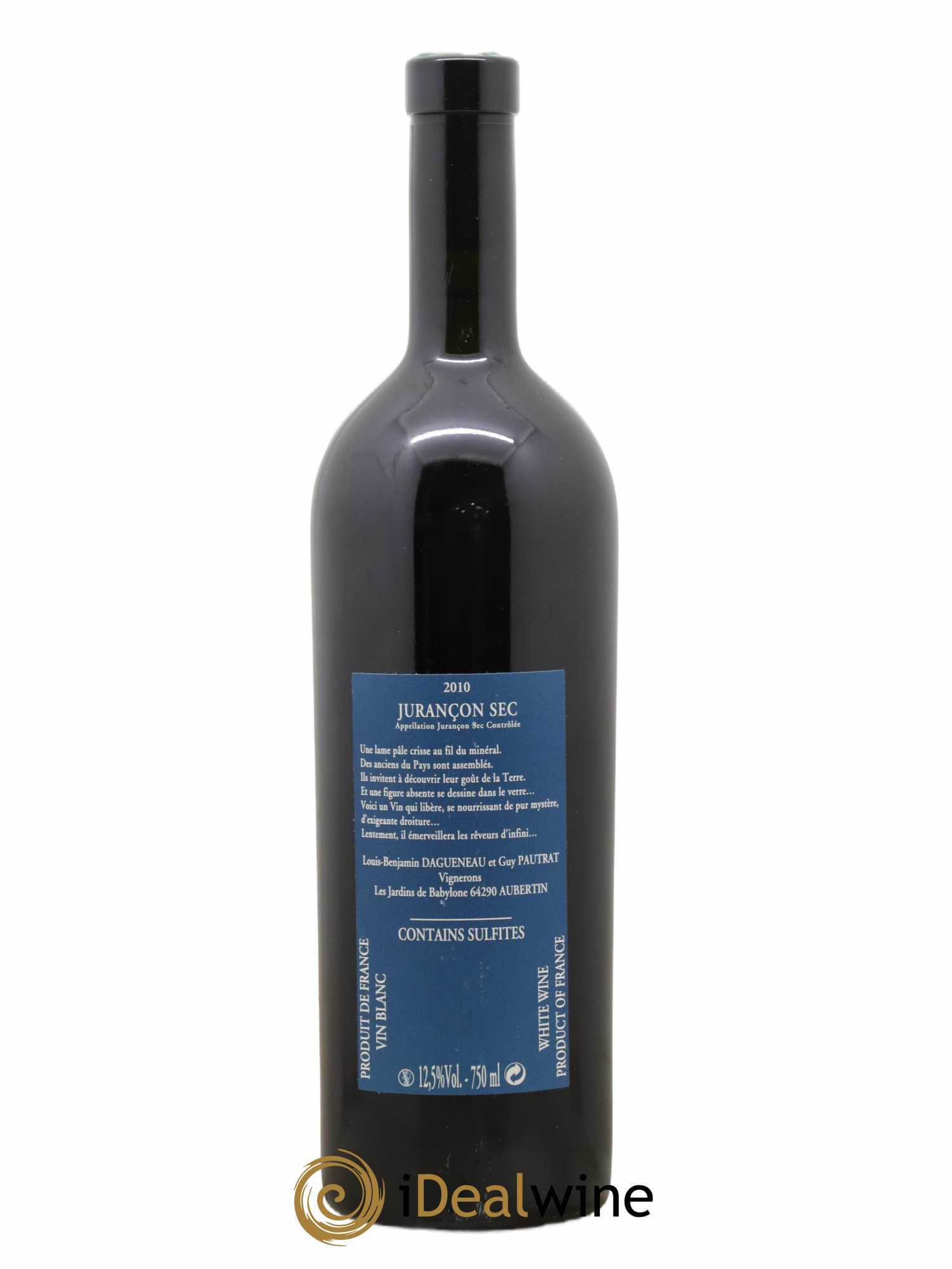 Vin de France(anciennement Jurançon) Les Jardins de Babylone Sec Didier Dagueneau 2010 - Lot de 1 bouteille - 1