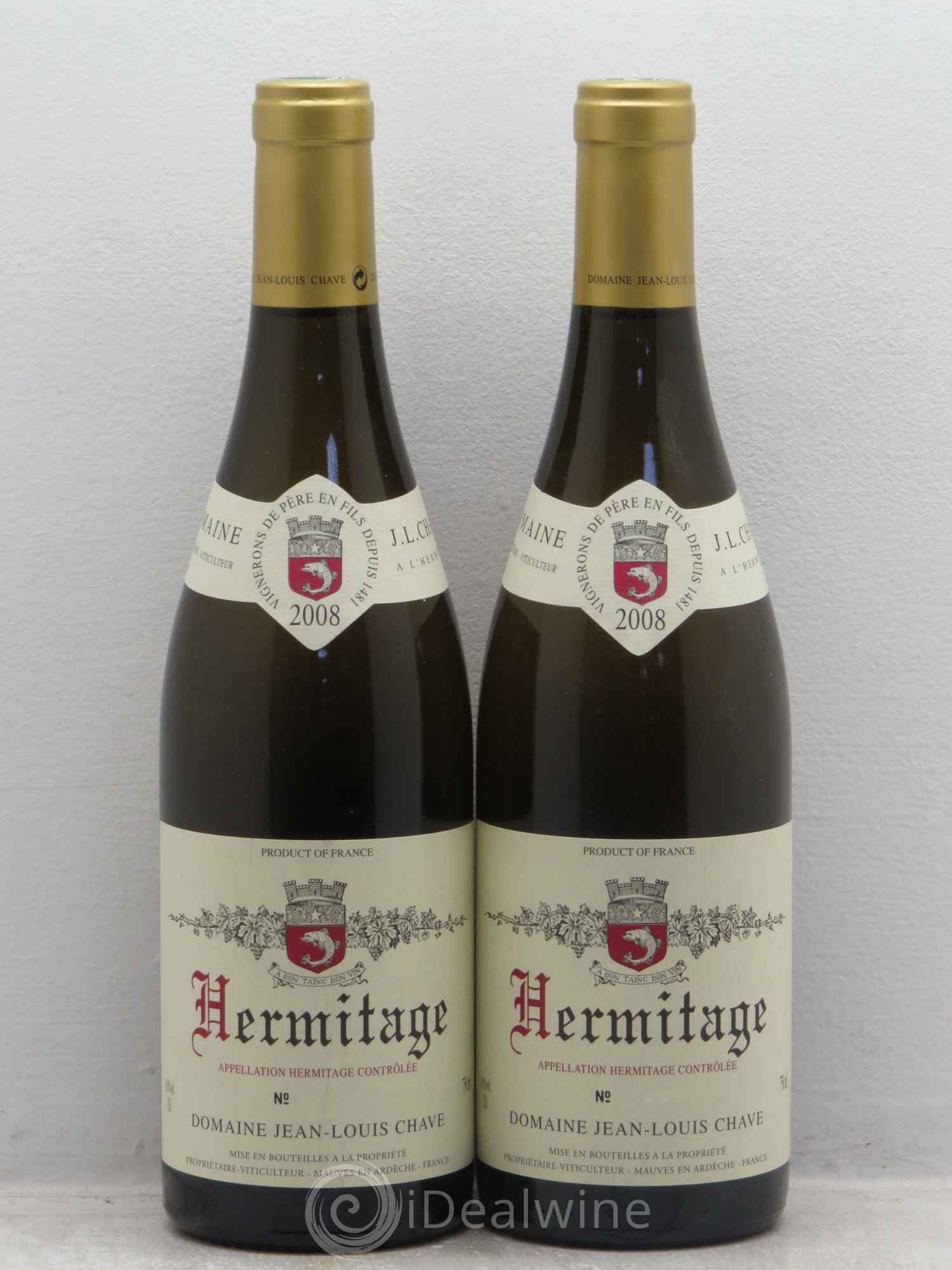 Hermitage Jean-Louis Chave 2008 - Lot de 2 bouteilles - 0