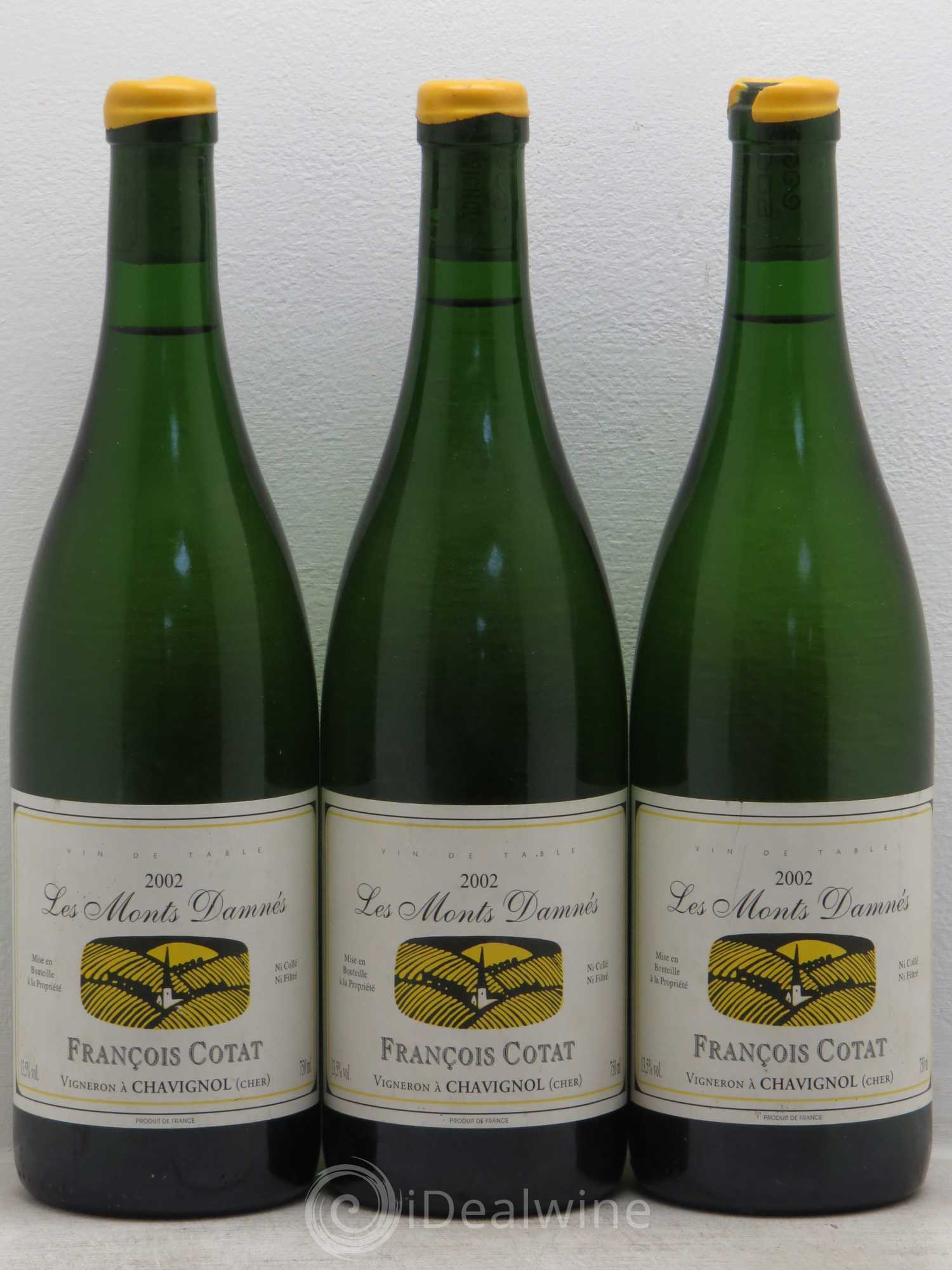 Sancerre Les Monts Damnés François Cotat 2002 - Lot de 3 bouteilles - 0
