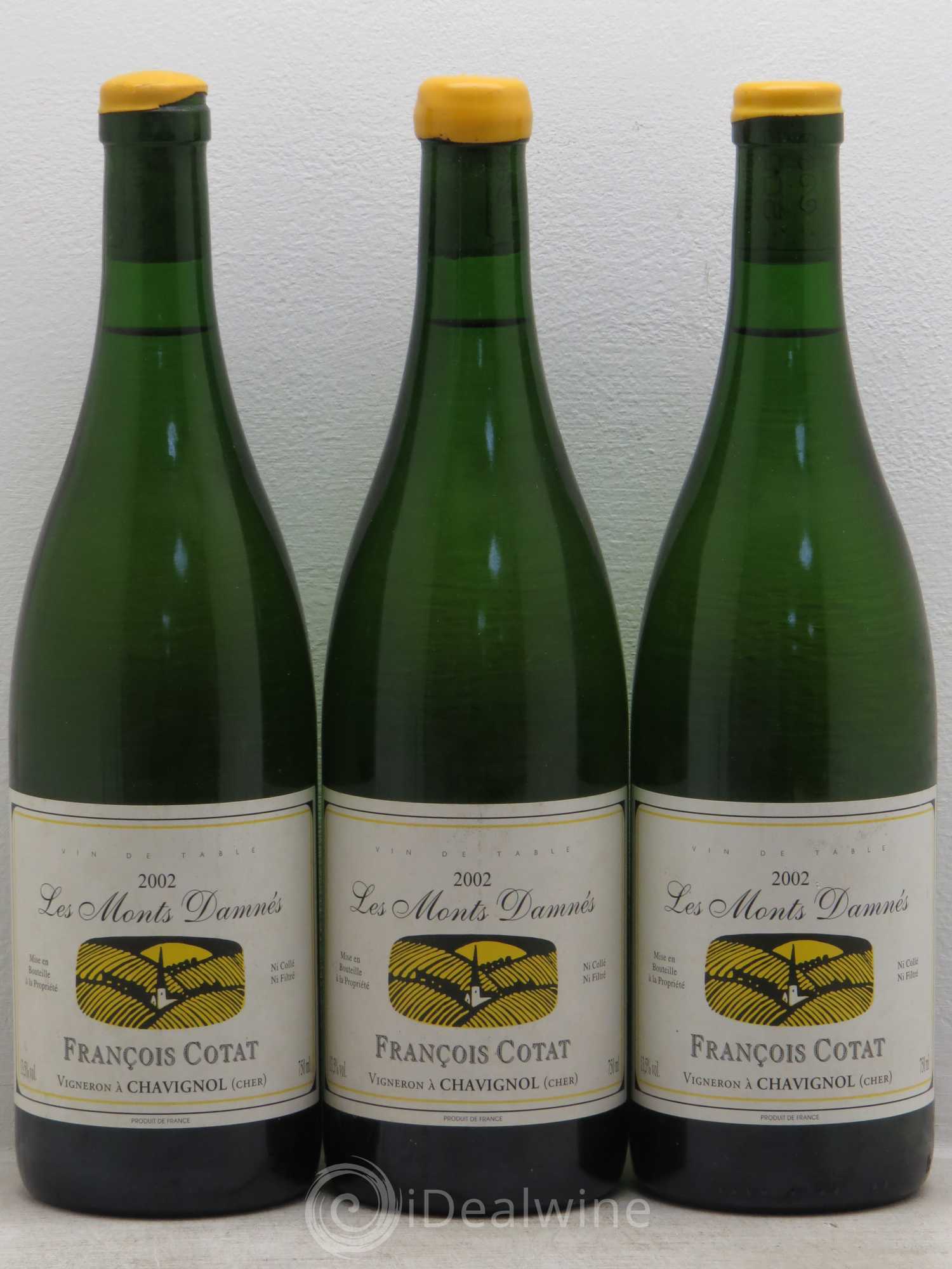 Sancerre Les Monts Damnés François Cotat 2002 - Lot de 3 bouteilles - 0