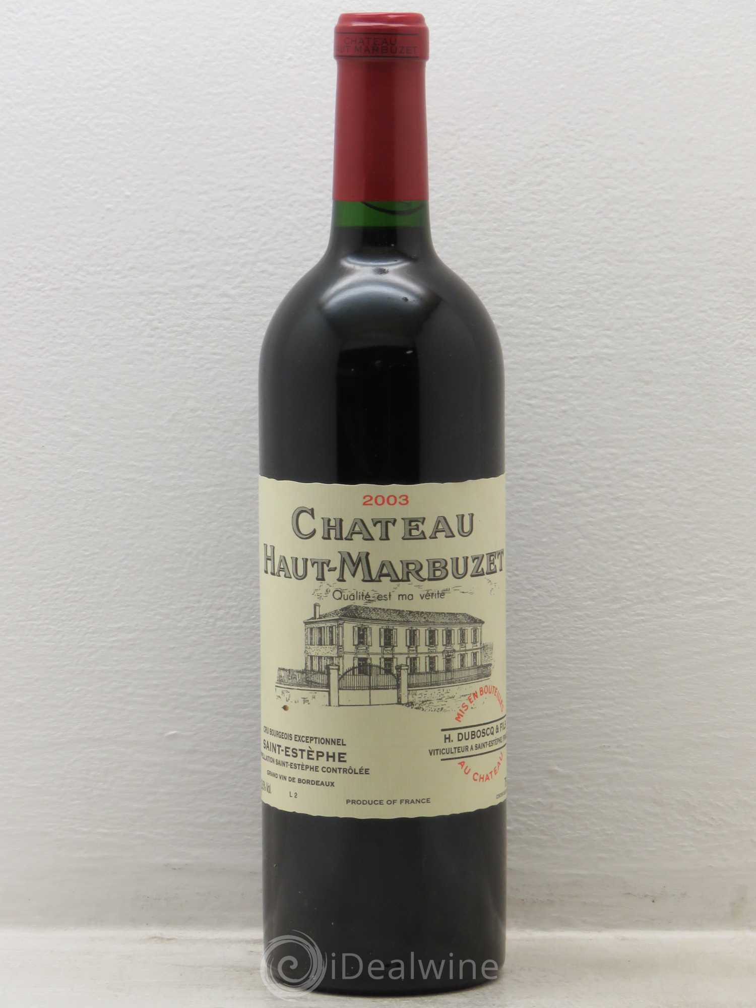 Château Haut Marbuzet 2003 - Lot de 1 bouteille - 0