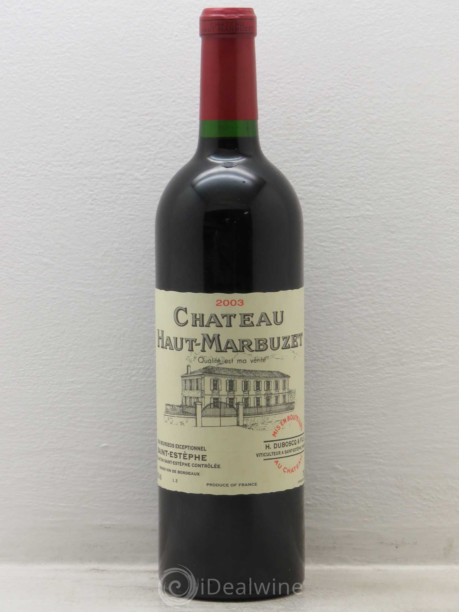 Château Haut Marbuzet 2003 - Lot de 1 bouteille - 0