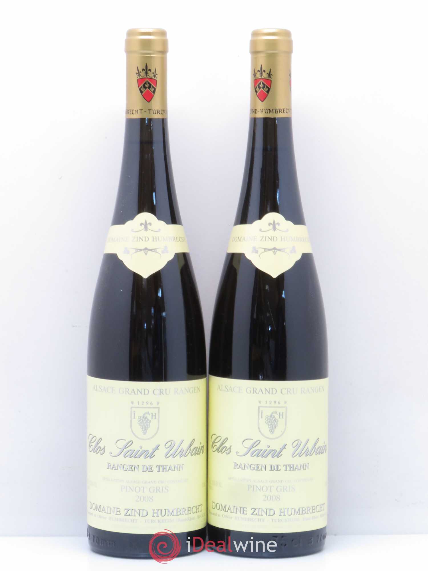 Alsace Pinot Gris (anciennement Tokay) Zind-Humbrecht (Domaine) Clos Saint-Urbain Rangen de Thann 2008 - Lot de 2 bouteilles - 0