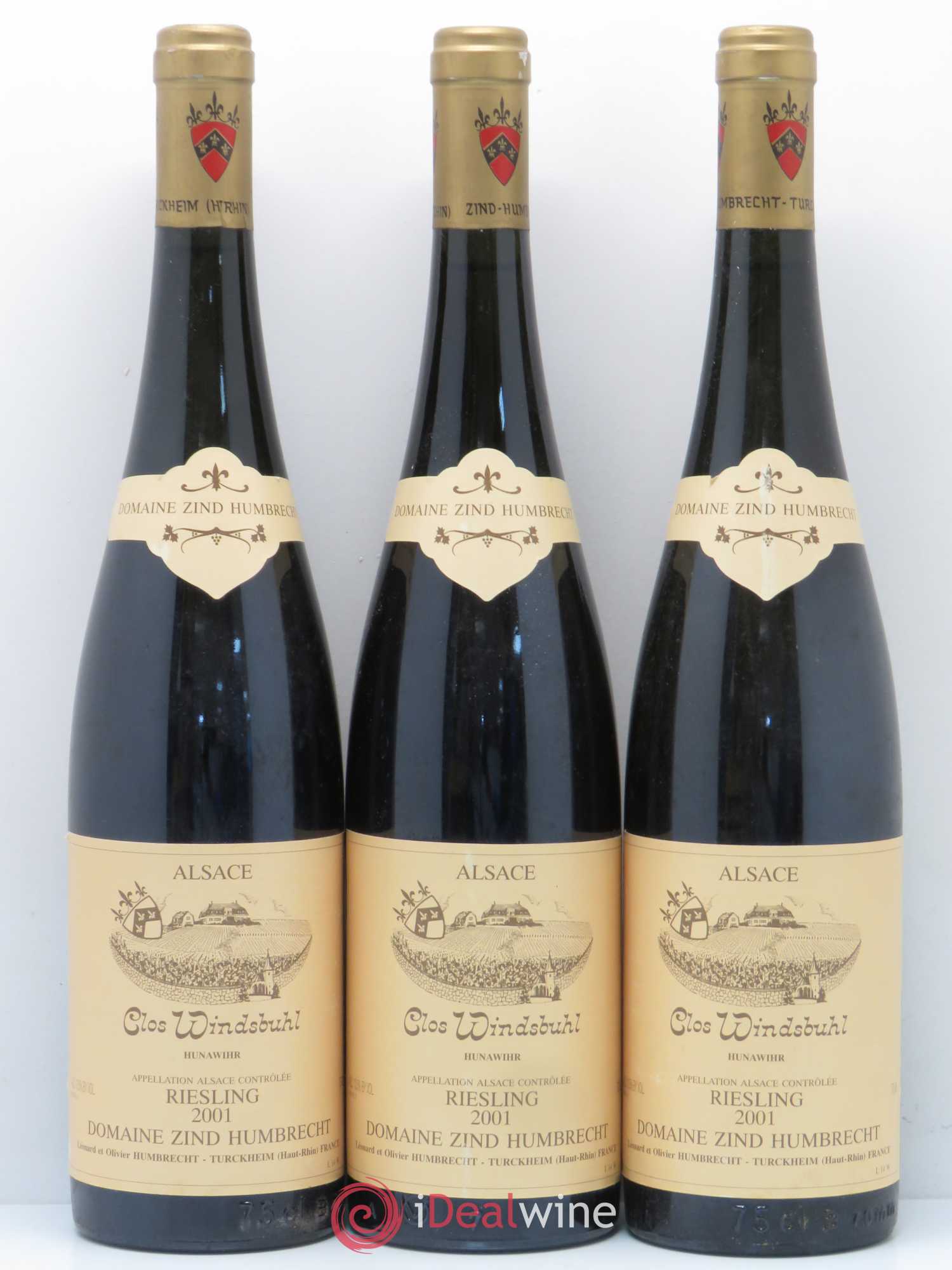 Alsace Riesling Clos Windsbuhl Zind-Humbrecht (Domaine) 2001 - Lot de 3 bouteilles - 0