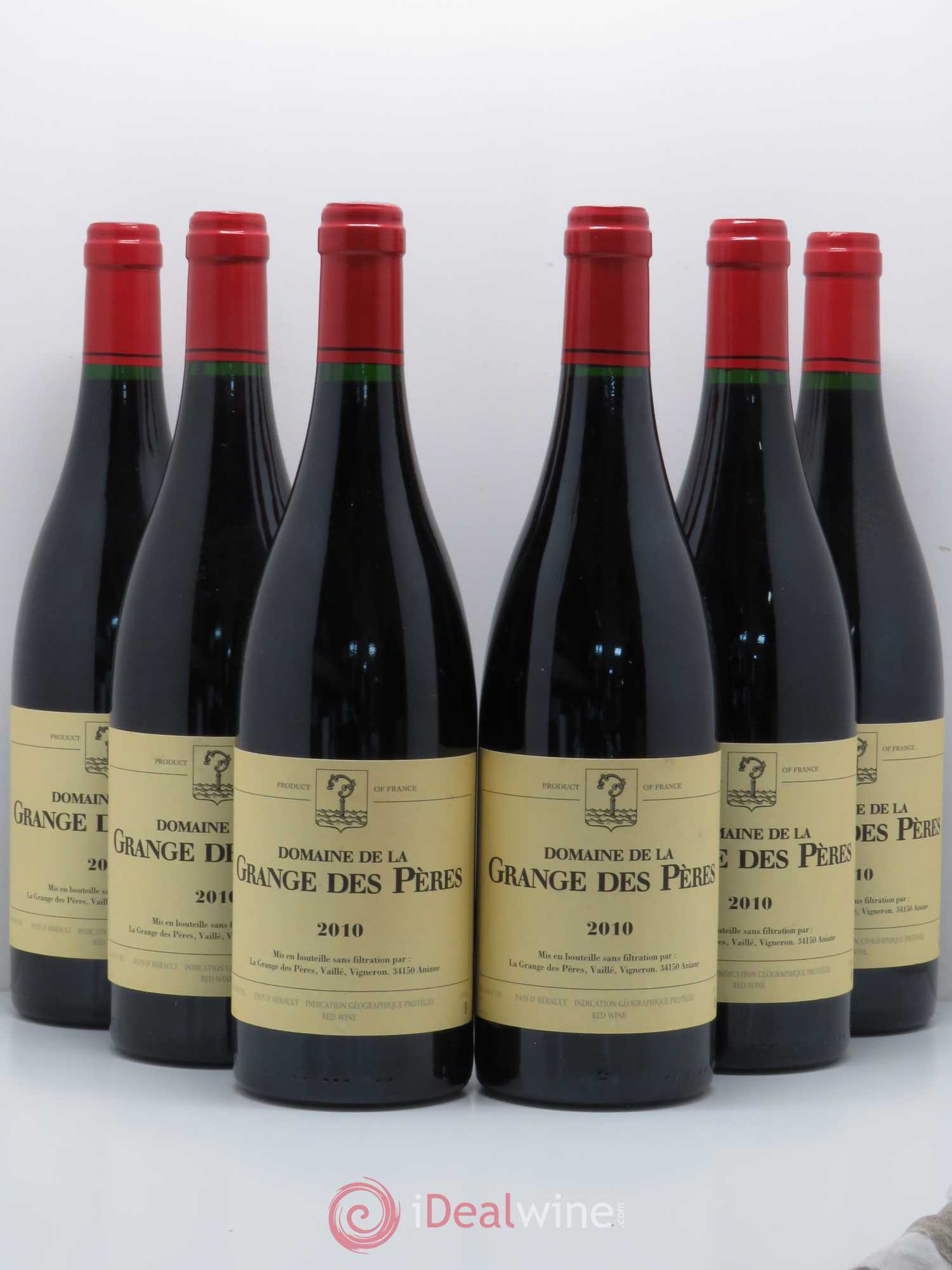 Pays d'Hérault Grange des Pères Laurent Vaillé 2010 - Lot de 6 bouteilles - 0