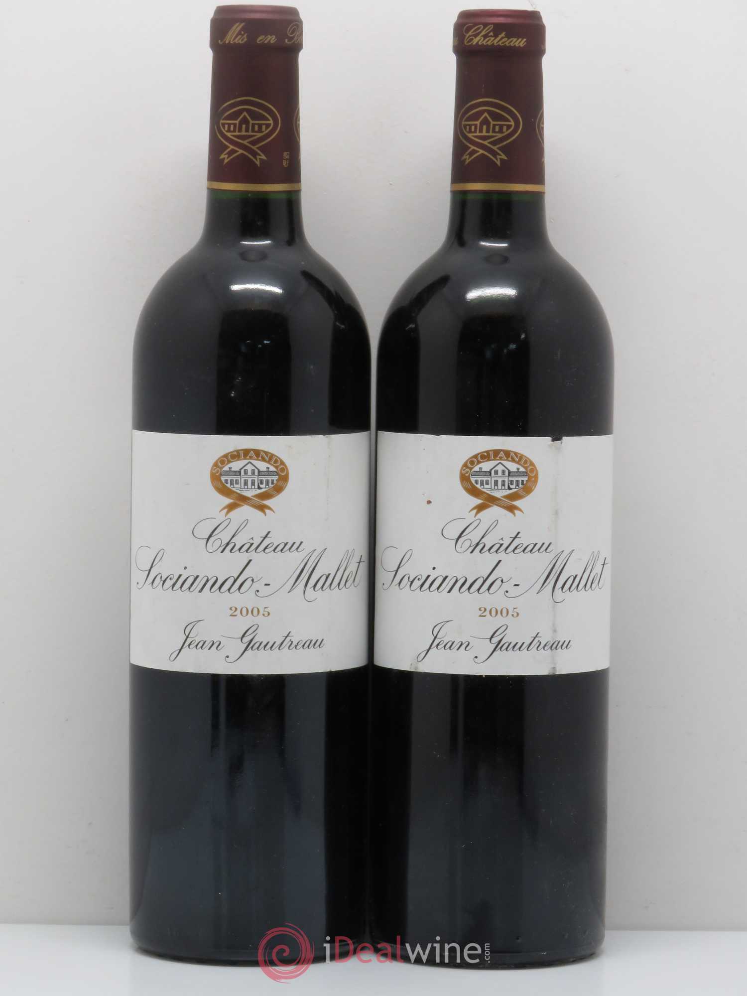 Château Sociando Mallet 2005 - Lot de 2 bouteilles - 0