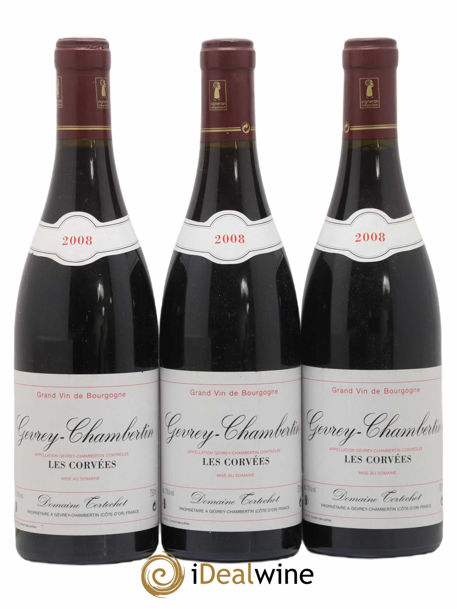 Gevrey-Chambertin Les Corvées Tortochot (Domaine) 2008 - Lot de 3 bouteilles - 0