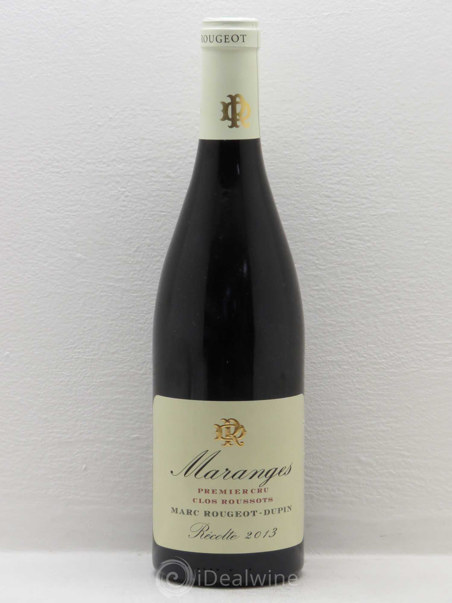 Maranges 1er Cru Clos Roussots Domaine Marc Rougeot Dupin 2013 - Lot de 1 bouteille - 0