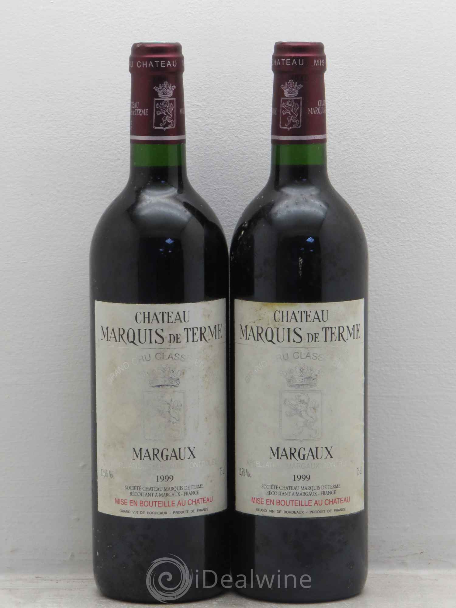 Château Marquis de Terme 4ème Grand Cru Classé 1999 - Lot de 2 bouteilles - 0