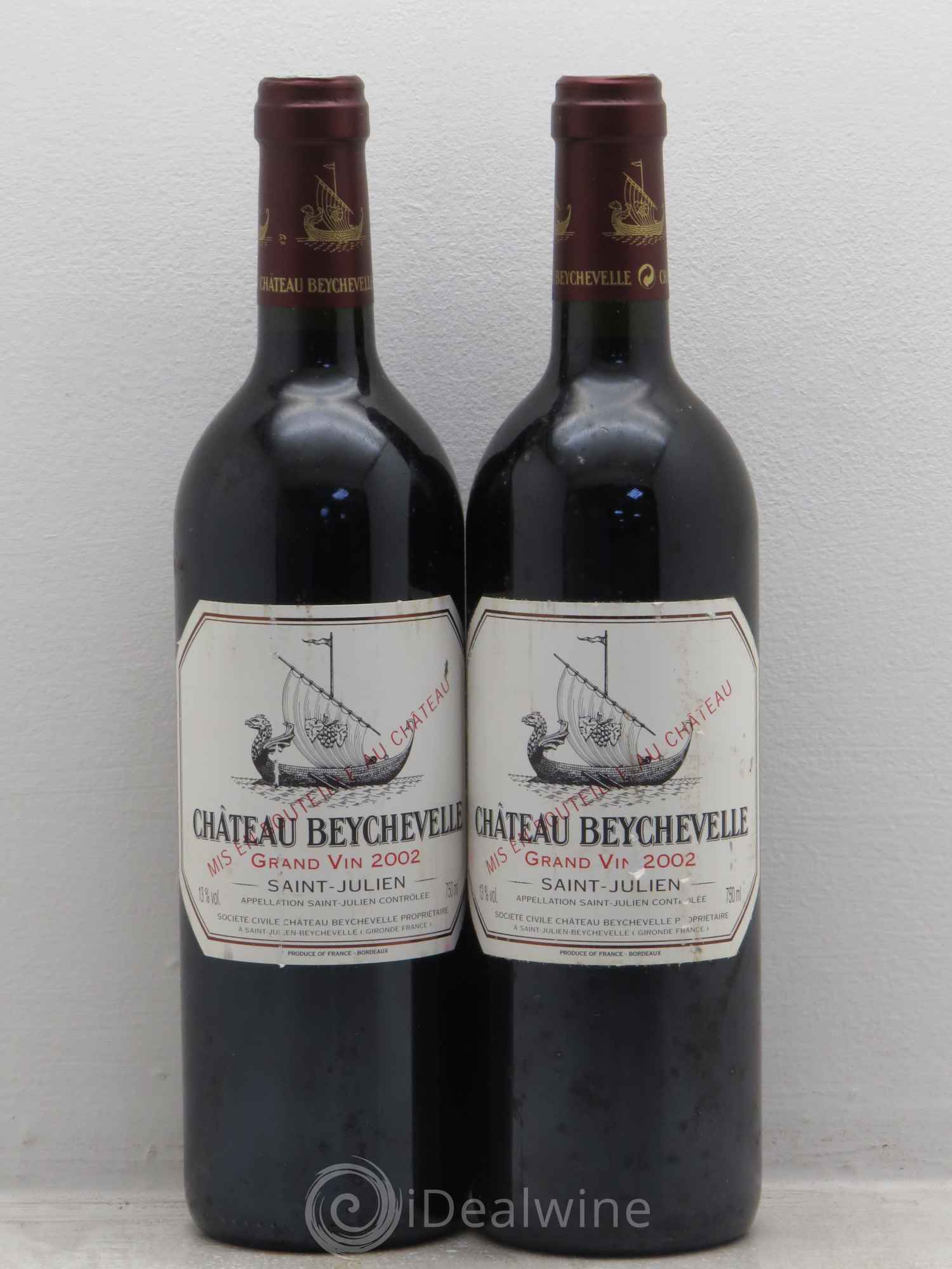 Château Beychevelle 4ème Grand Cru Classé 2002 - Lot de 2 bouteilles - 0