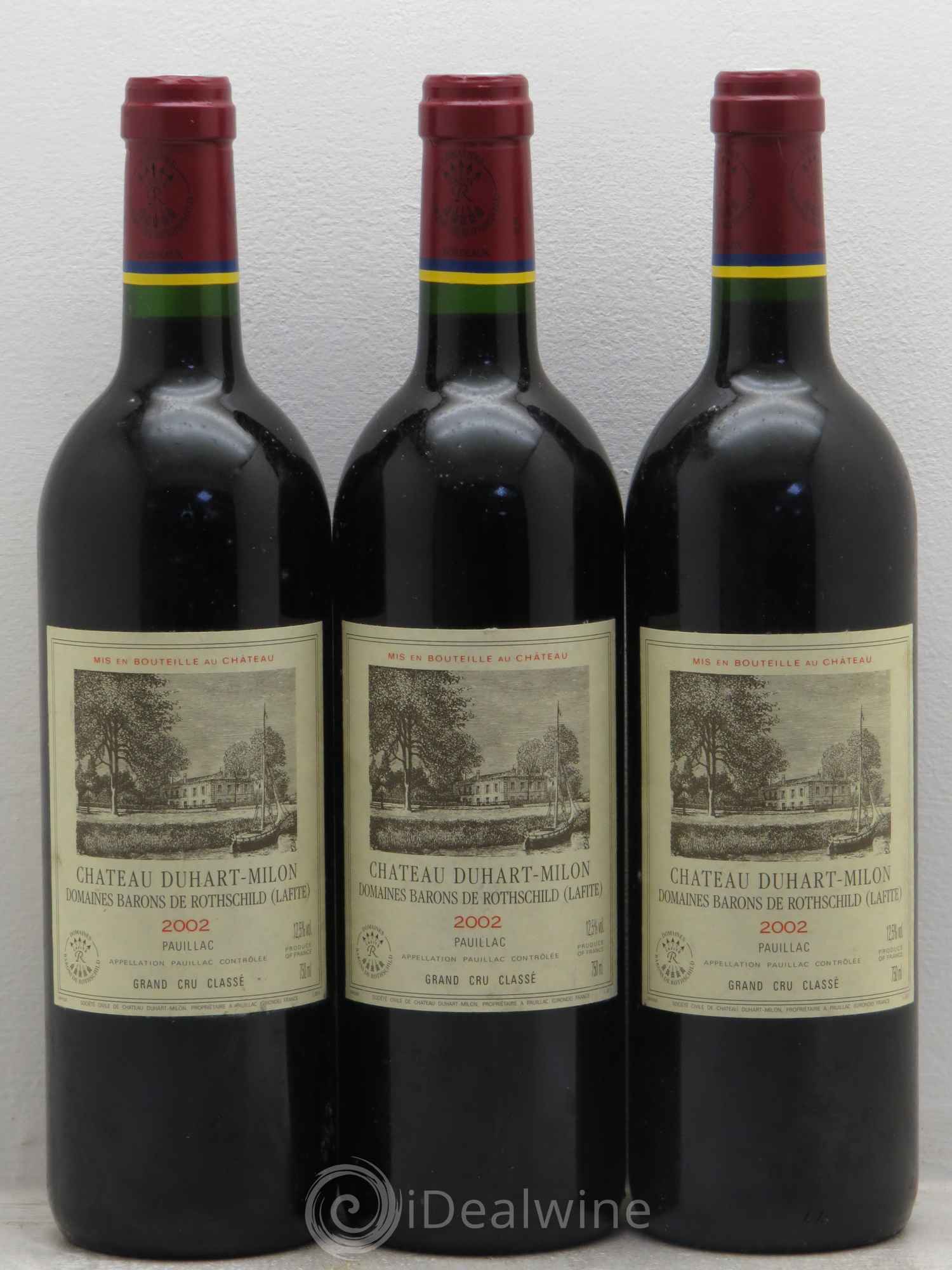 Château Duhart-Milon 4ème Grand Cru Classé 2002 - Lot de 3 bouteilles - 0