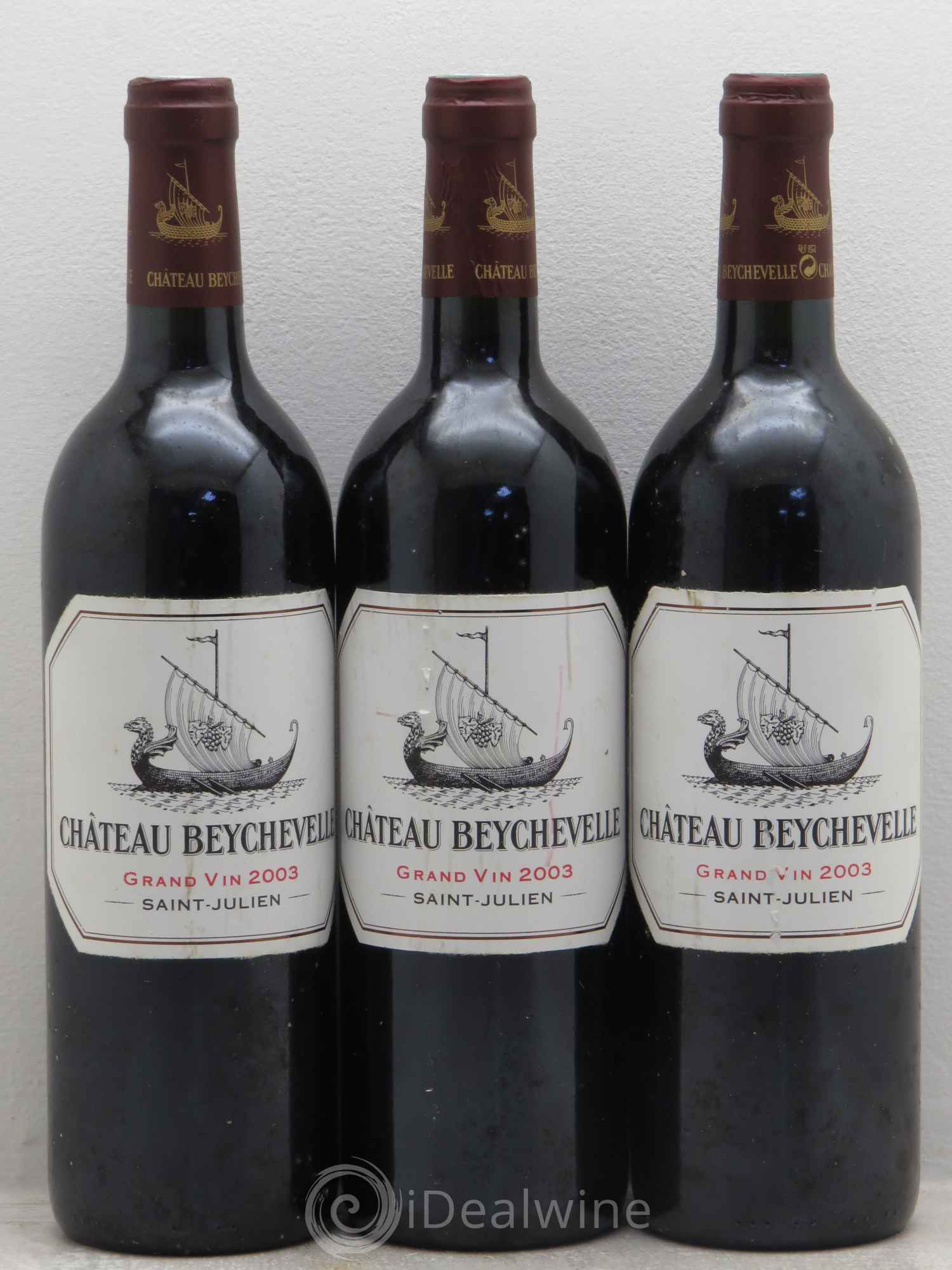 Château Beychevelle 4ème Grand Cru Classé 2003 - Lot de 3 bouteilles - 0