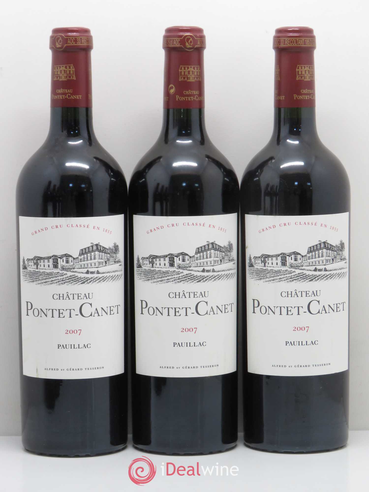 Château Pontet Canet 5ème Grand Cru Classé 2007 - Lot de 6 bouteilles - 1