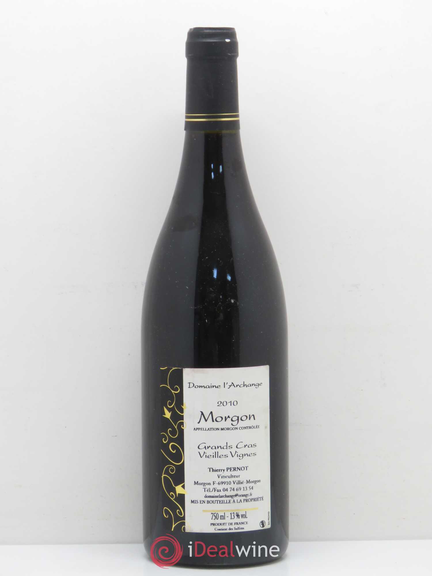 Morgon Grands Cras Vieilles vignes Domaine l'Archange 2010 - Lot de 1 bouteille - 0