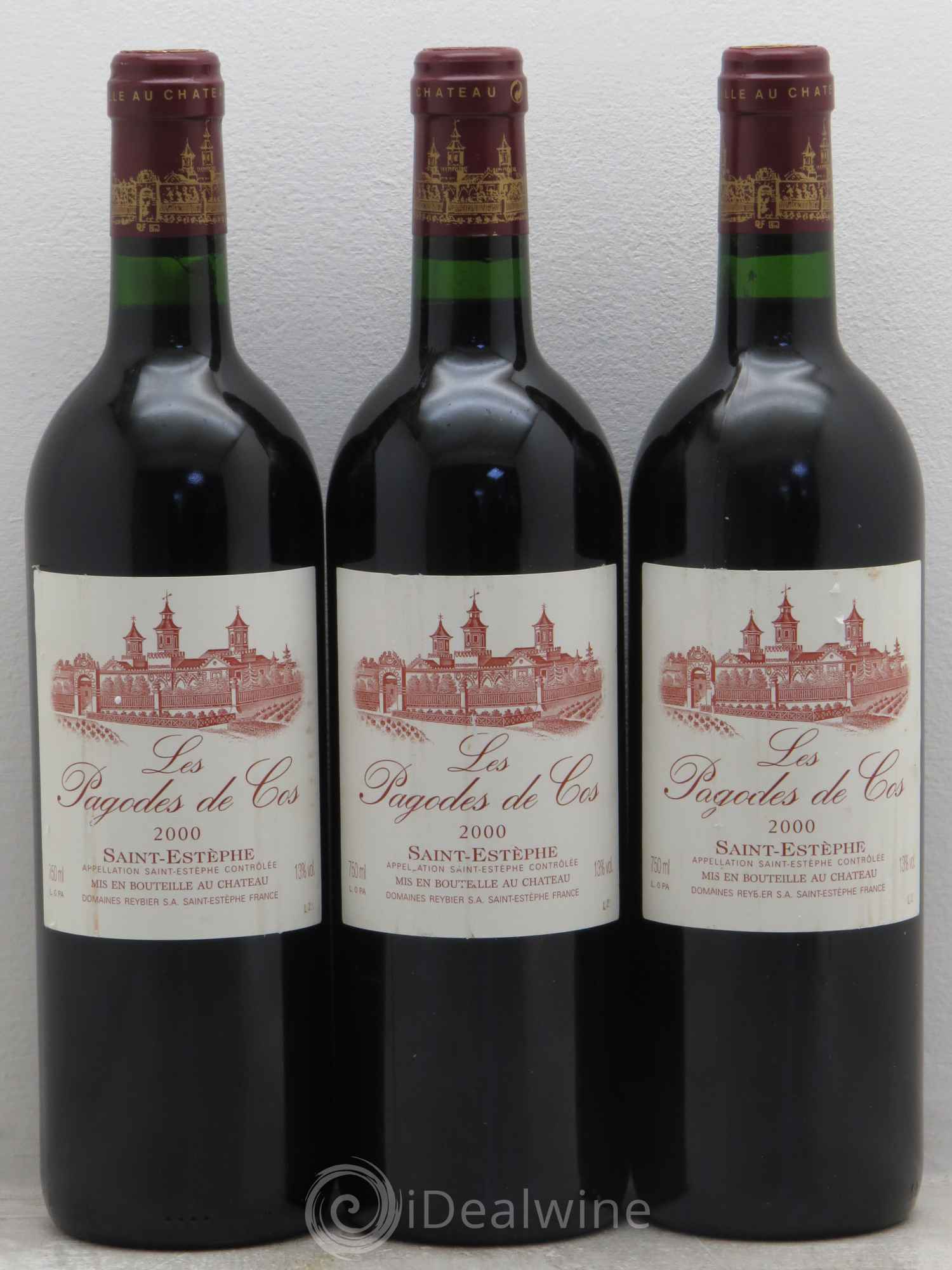 Les Pagodes de Cos Second Vin 2000 - Lot de 3 bouteilles - 0