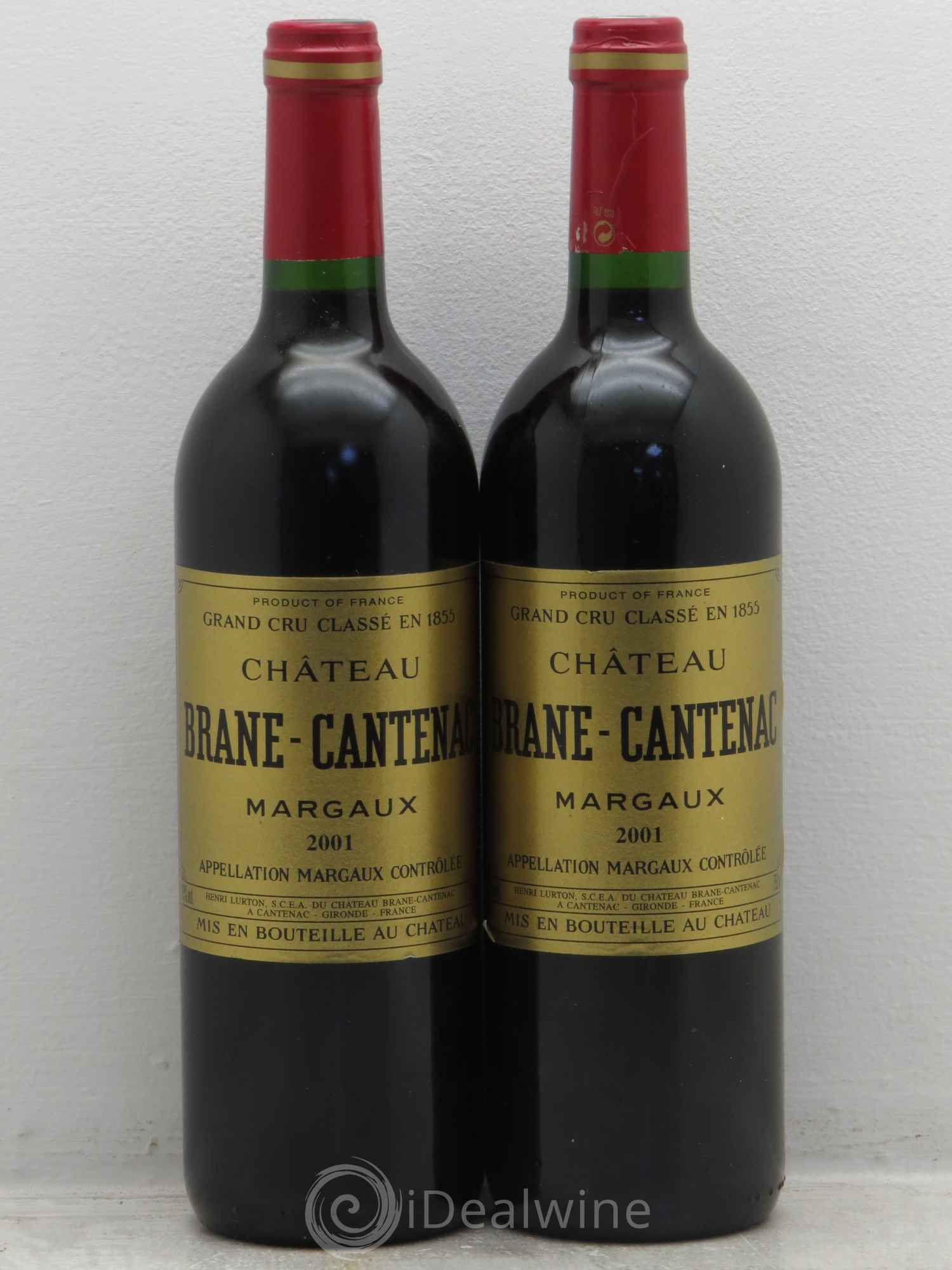 Château Brane Cantenac 2ème Grand Cru Classé 2001 - Lot de 2 bouteilles - 0