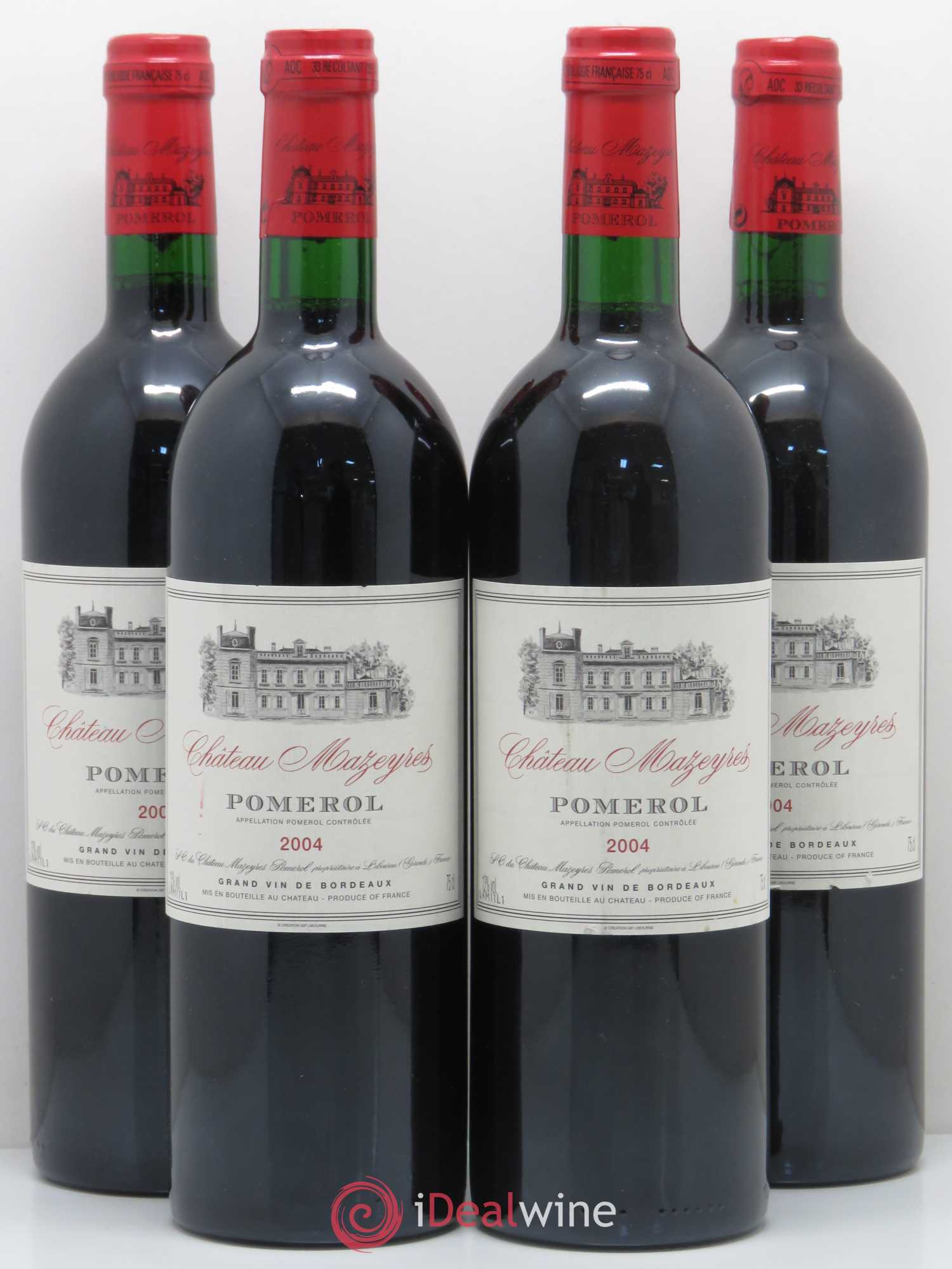 Château Mazeyres 2004 - Lot de 4 bouteilles - 0