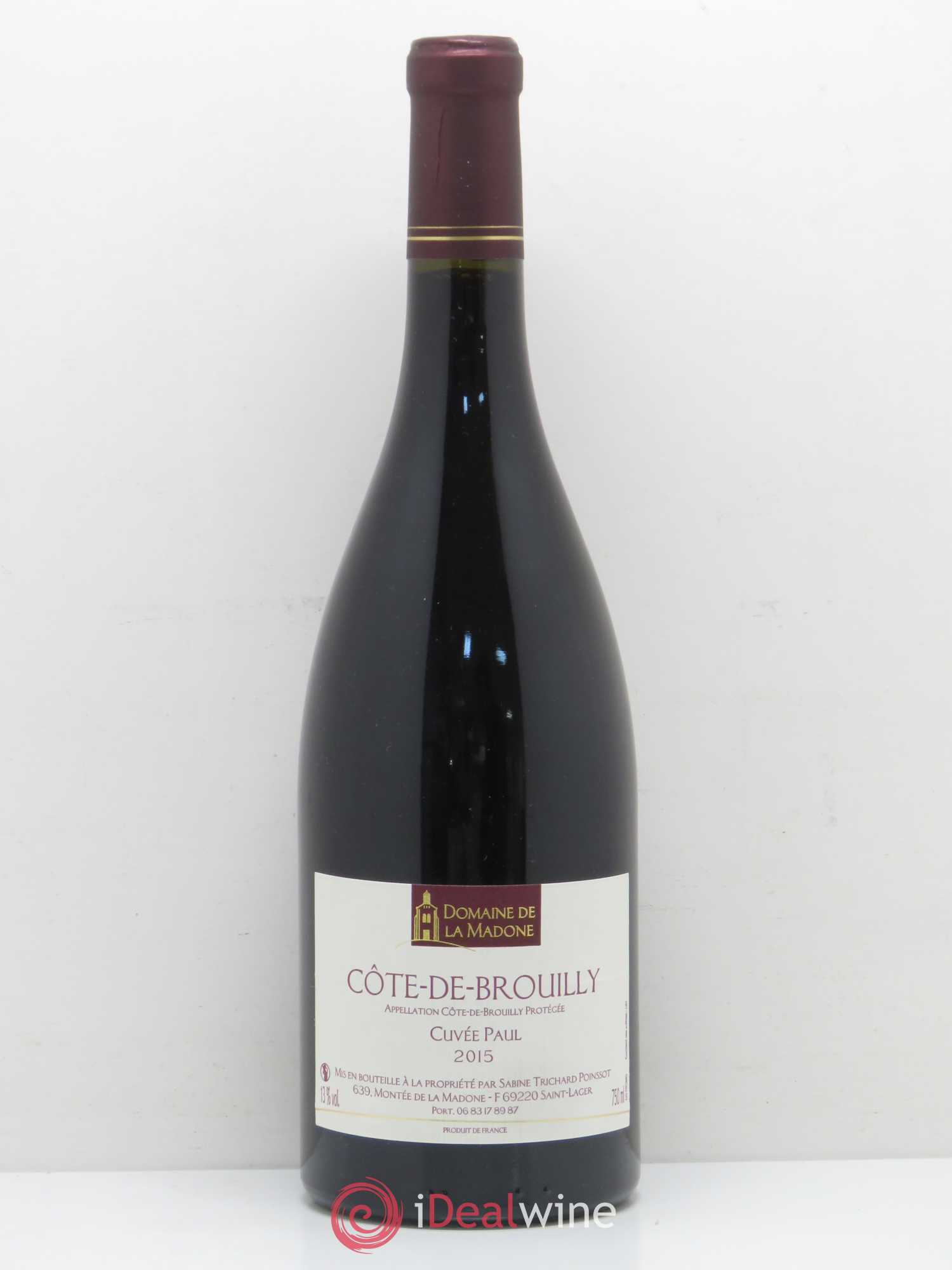Côte de Brouilly Cuvée Paul Domaine de la Madone (sans prix de réserve) 2015 - Posten von 1 Flasche - 0