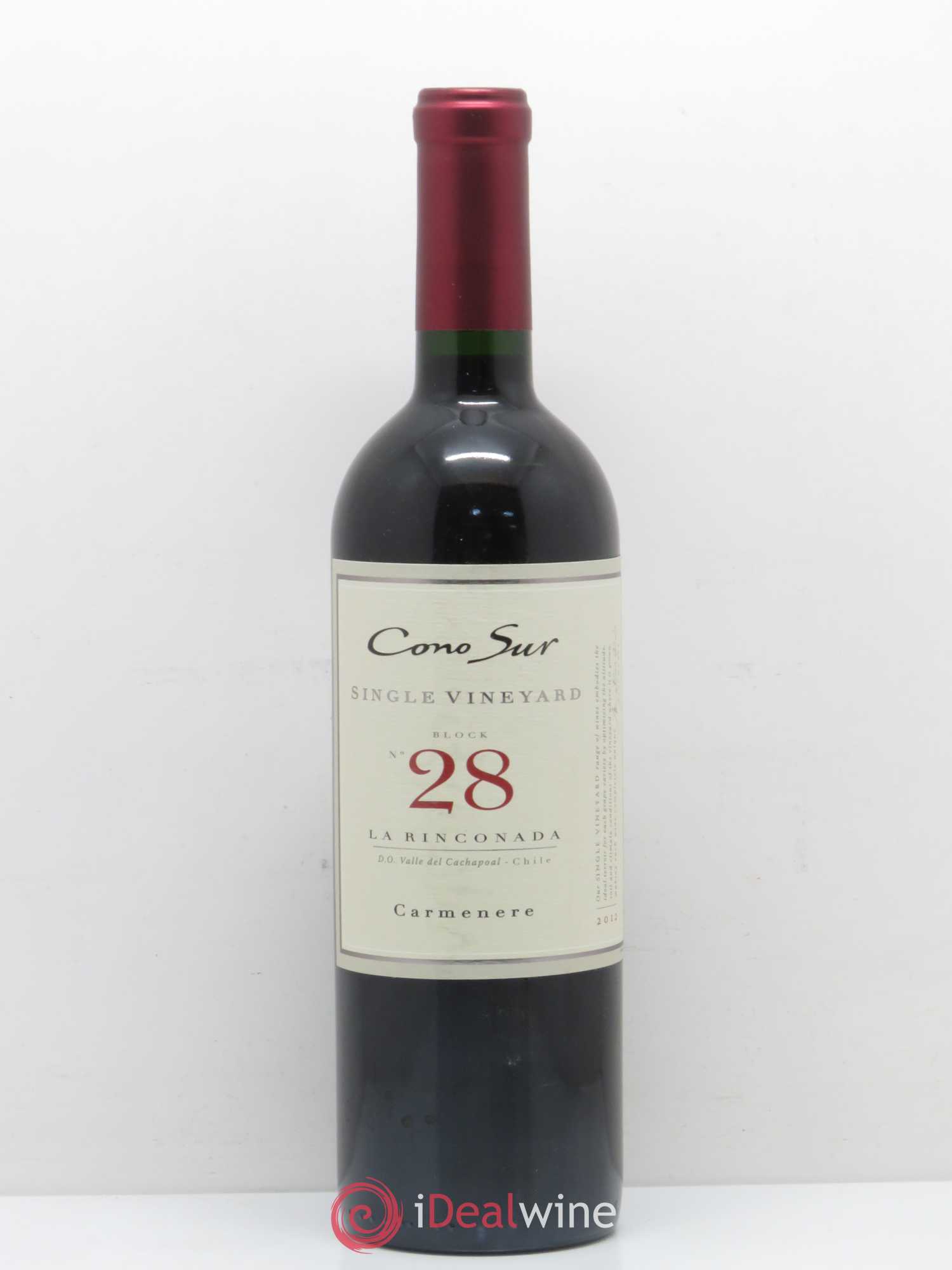 Chili Valle del Cachapoal Carmenere Cono Sur Block 28 La Rinconada 2012 - Posten von 1 Flasche - 0