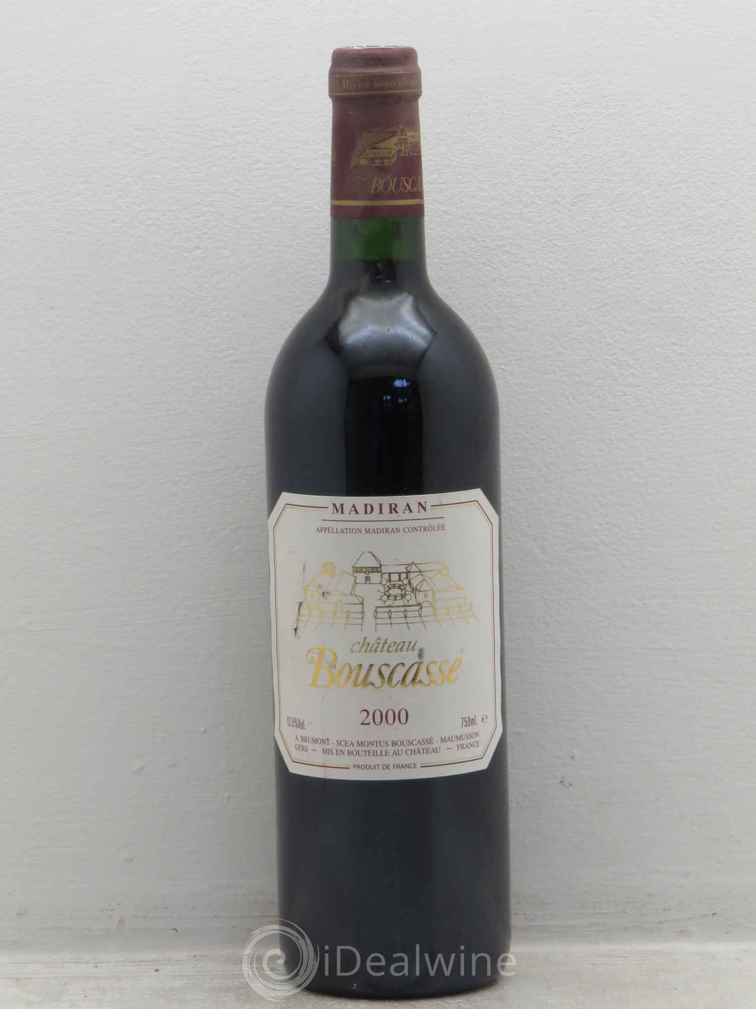 Madiran Château Bouscassé Alain Brumont 2000 - Lot de 1 bouteille - 0