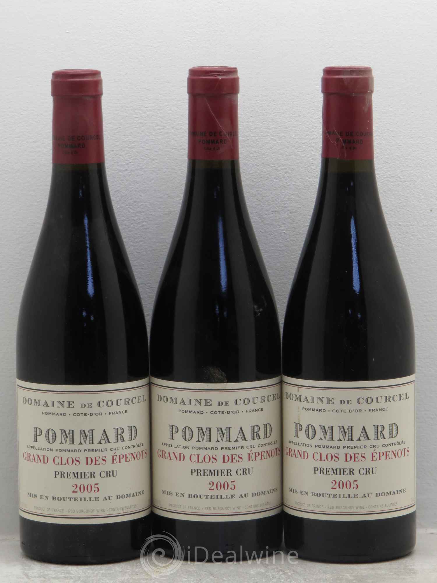 Pommard 1er Cru Grand Clos des Epenots de Courcel (Domaine) 2005 - Lot de 3 bouteilles - 0
