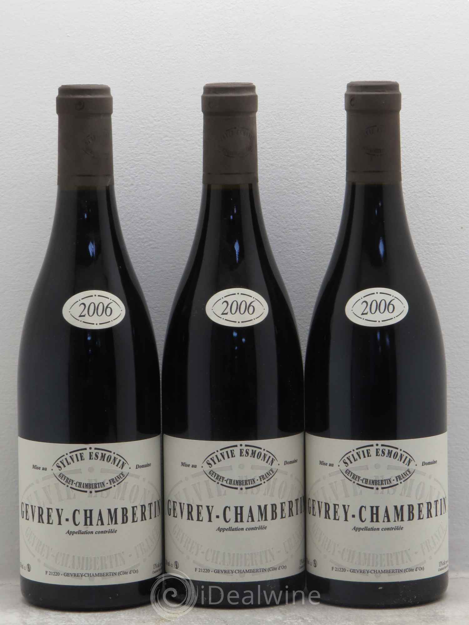 Gevrey-Chambertin Sylvie Esmonin 2006 - Lot de 3 bouteilles - 0
