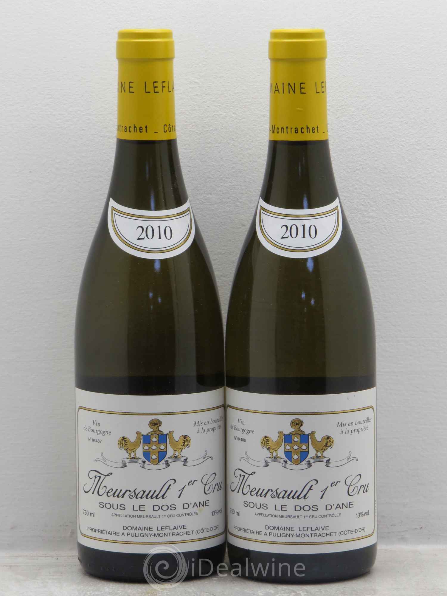 Meursault 1er Cru Sous le Dos d'Ane Leflaive (Domaine) 2010 - Lot de 2 bouteilles - 0