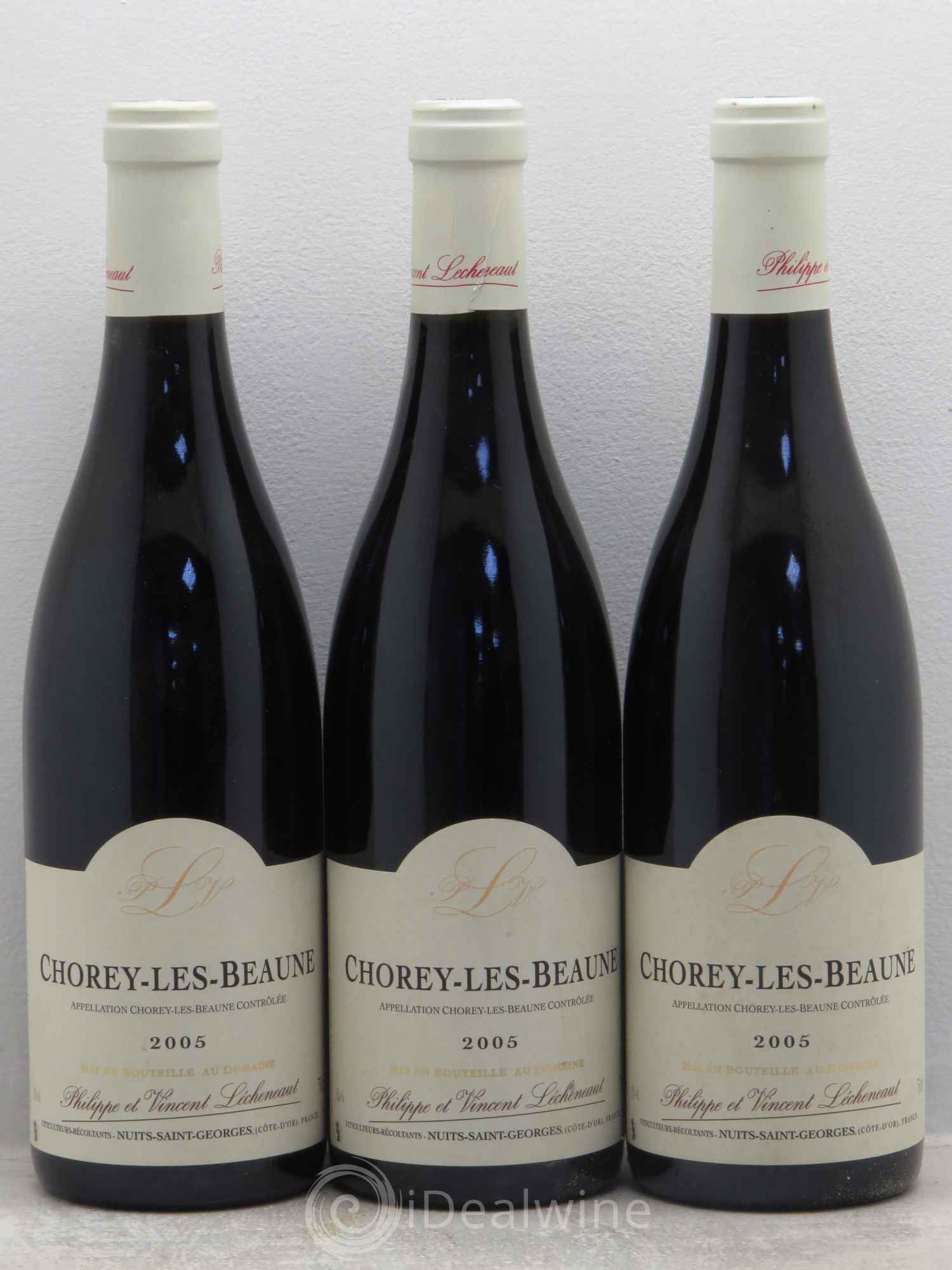 Chorey-lès-Beaune Domaine Lécheneaut 2005 - Posten von 3 Flaschen - 0