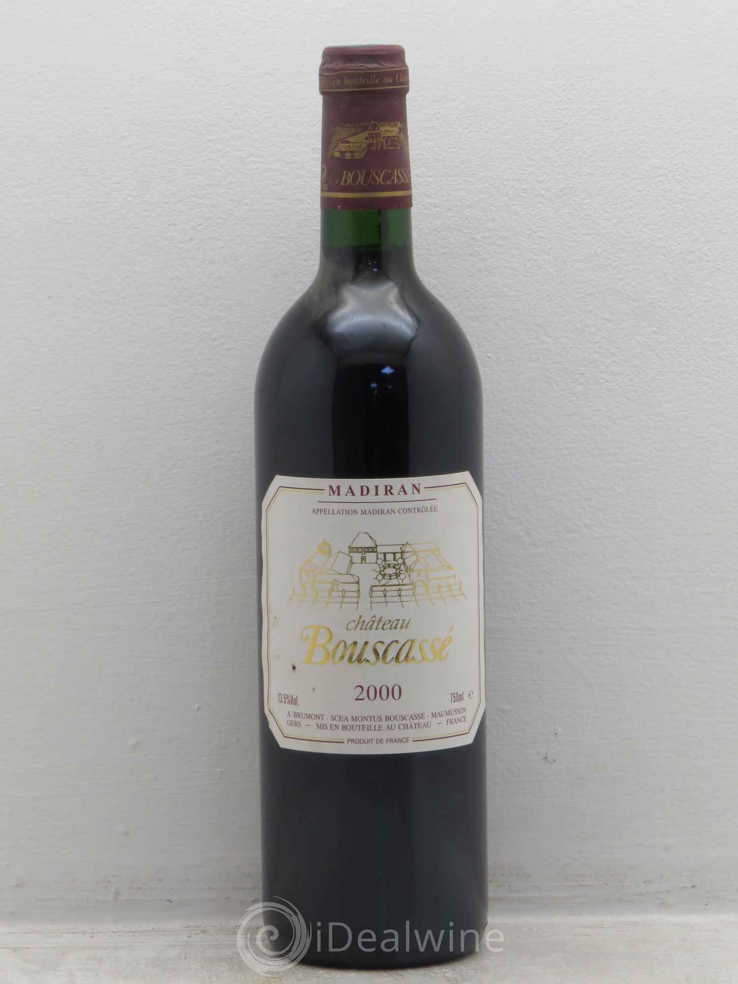 Madiran Château Bouscassé Alain Brumont 2000 - Lot de 1 bouteille - 0