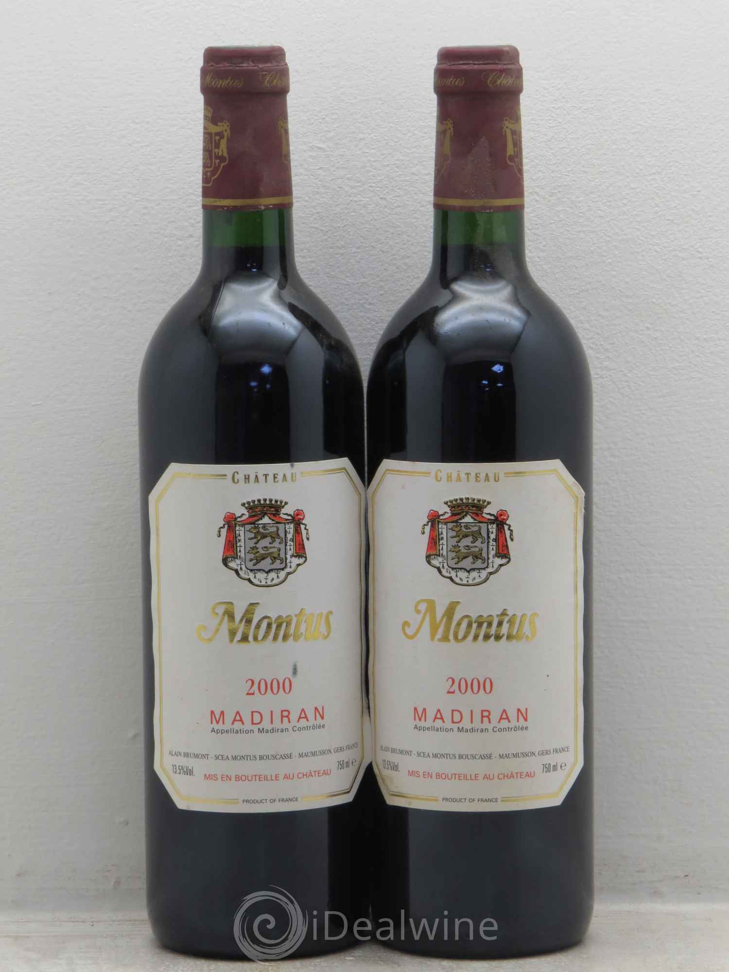 Madiran Château Montus Alain Brumont 2000 - Lot de 2 bouteilles - 0
