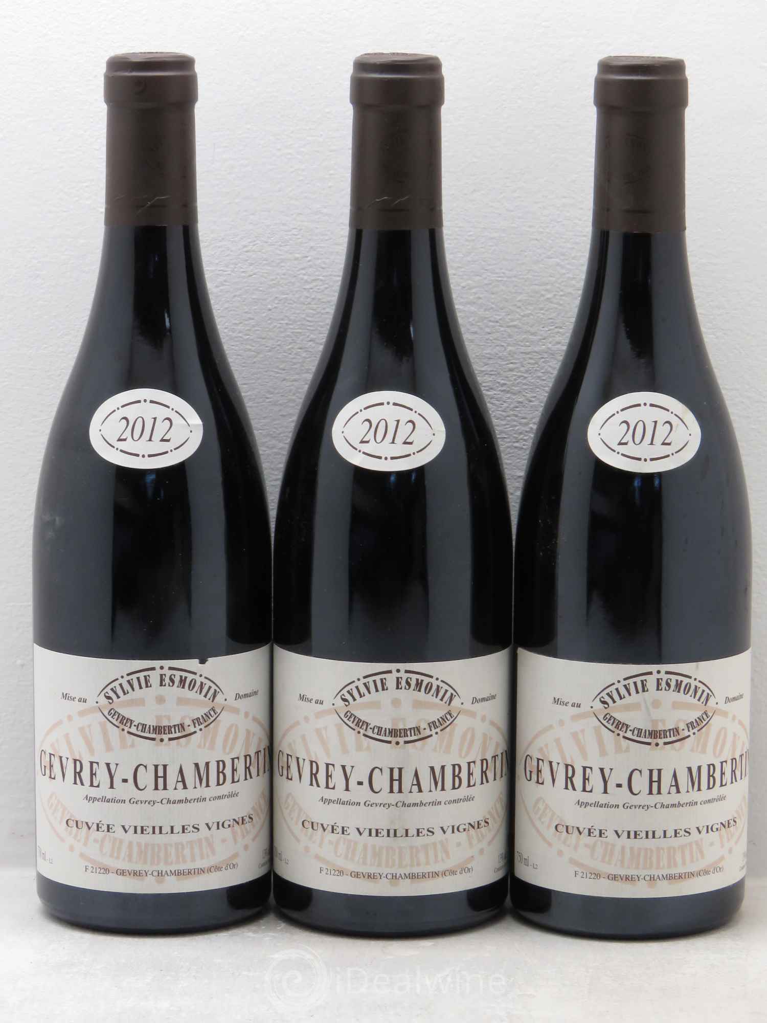 Gevrey-Chambertin Vieilles Vignes Sylvie Esmonin 2012 - Lot de 3 bouteilles - 0