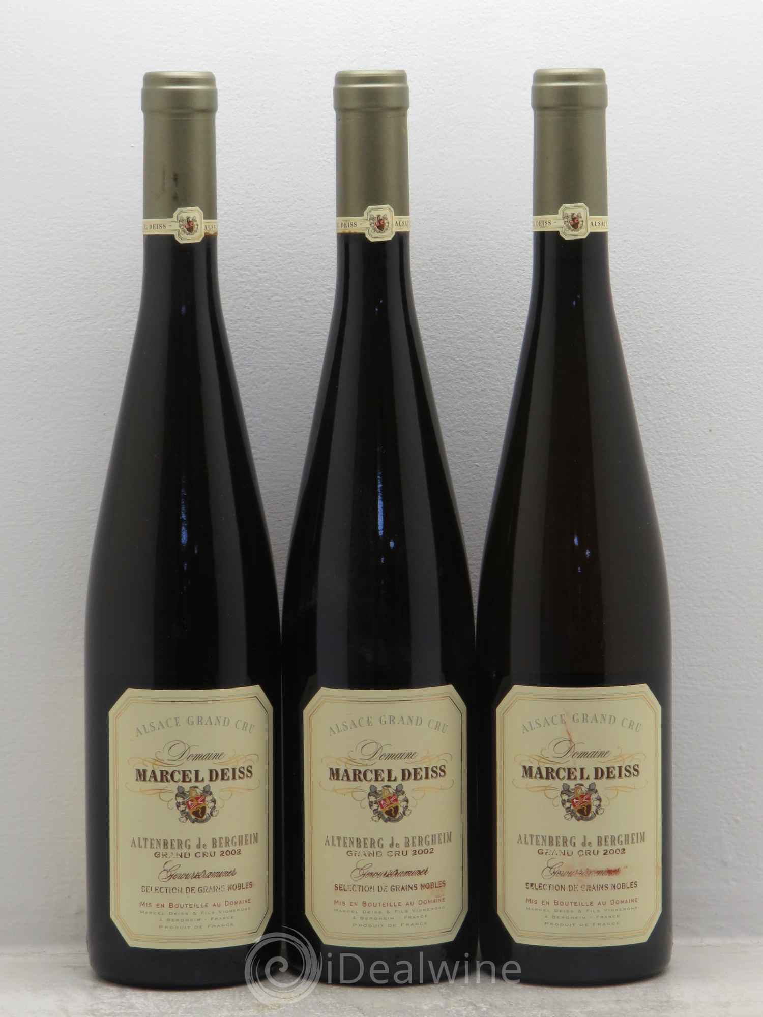 Alsace Gewurztraminer Sélection de Grains Nobles Grand Cru Altenberg de Bergheim Marcel Deiss (Domaine) 2002 - Lotto di 3 bottiglie - 0