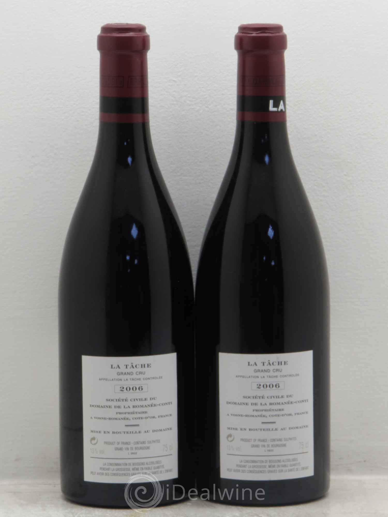 La Tâche Grand Cru Domaine de la Romanée-Conti 2006 - Lot de 2 bouteilles - 1