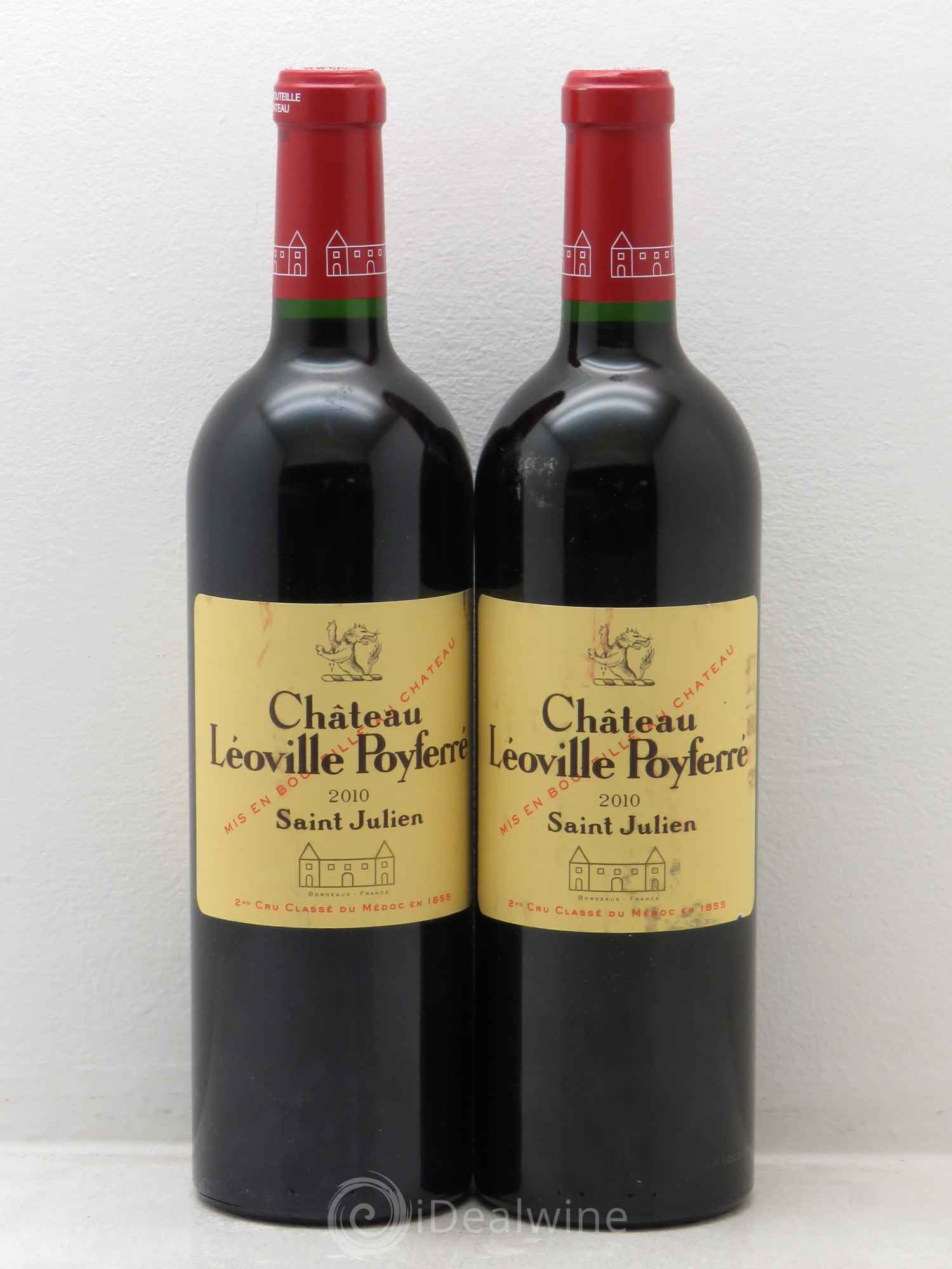 Château Léoville Poyferré 2ème Grand Cru Classé 2010 - Lot de 2 bouteilles - 0