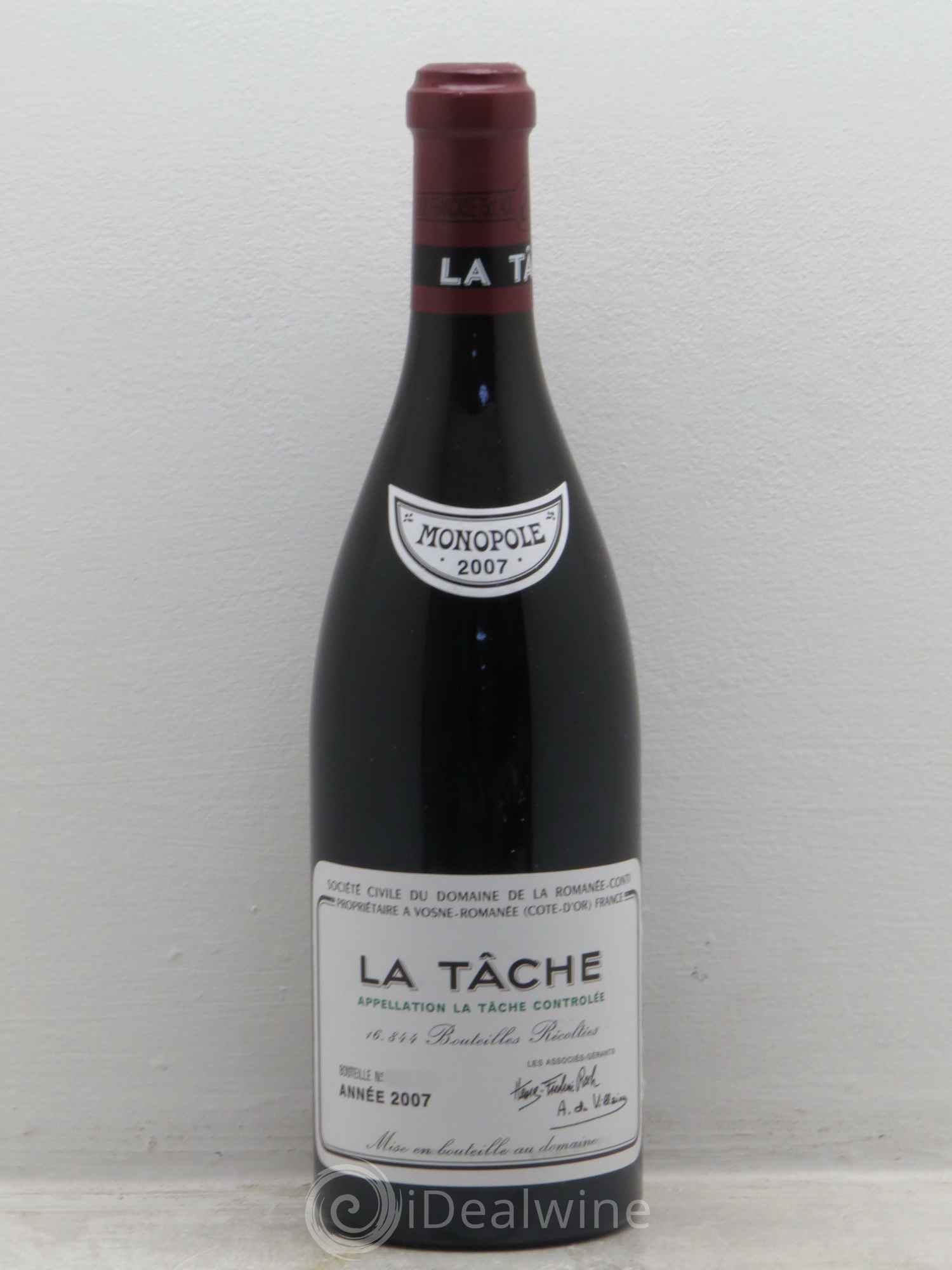 La Tâche Grand Cru Domaine de la Romanée-Conti 2007 - Lot de 1 bouteille - 0