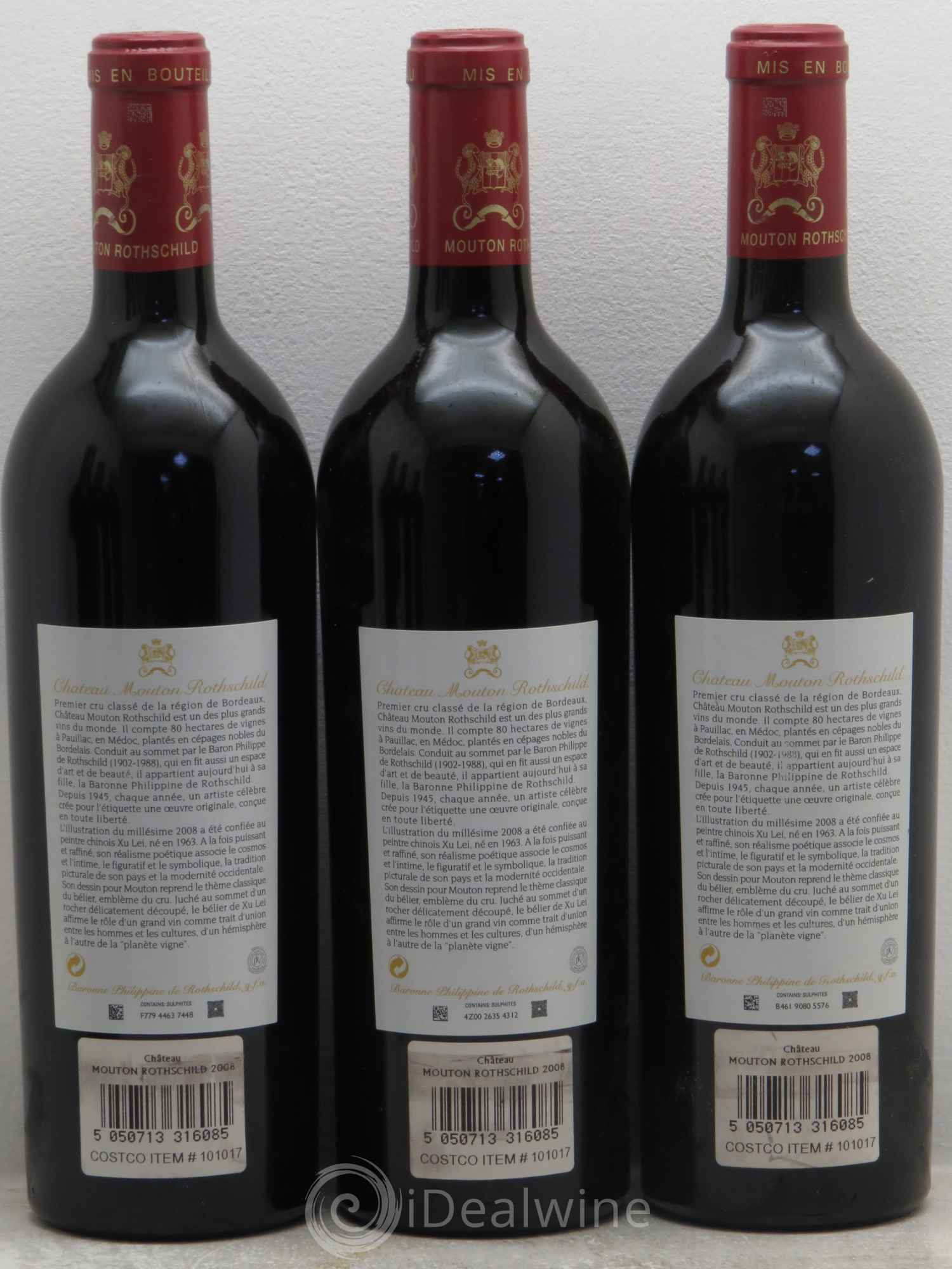 Château Mouton Rothschild 1er Grand Cru Classé 2008 - Lot de 6 bouteilles - 2