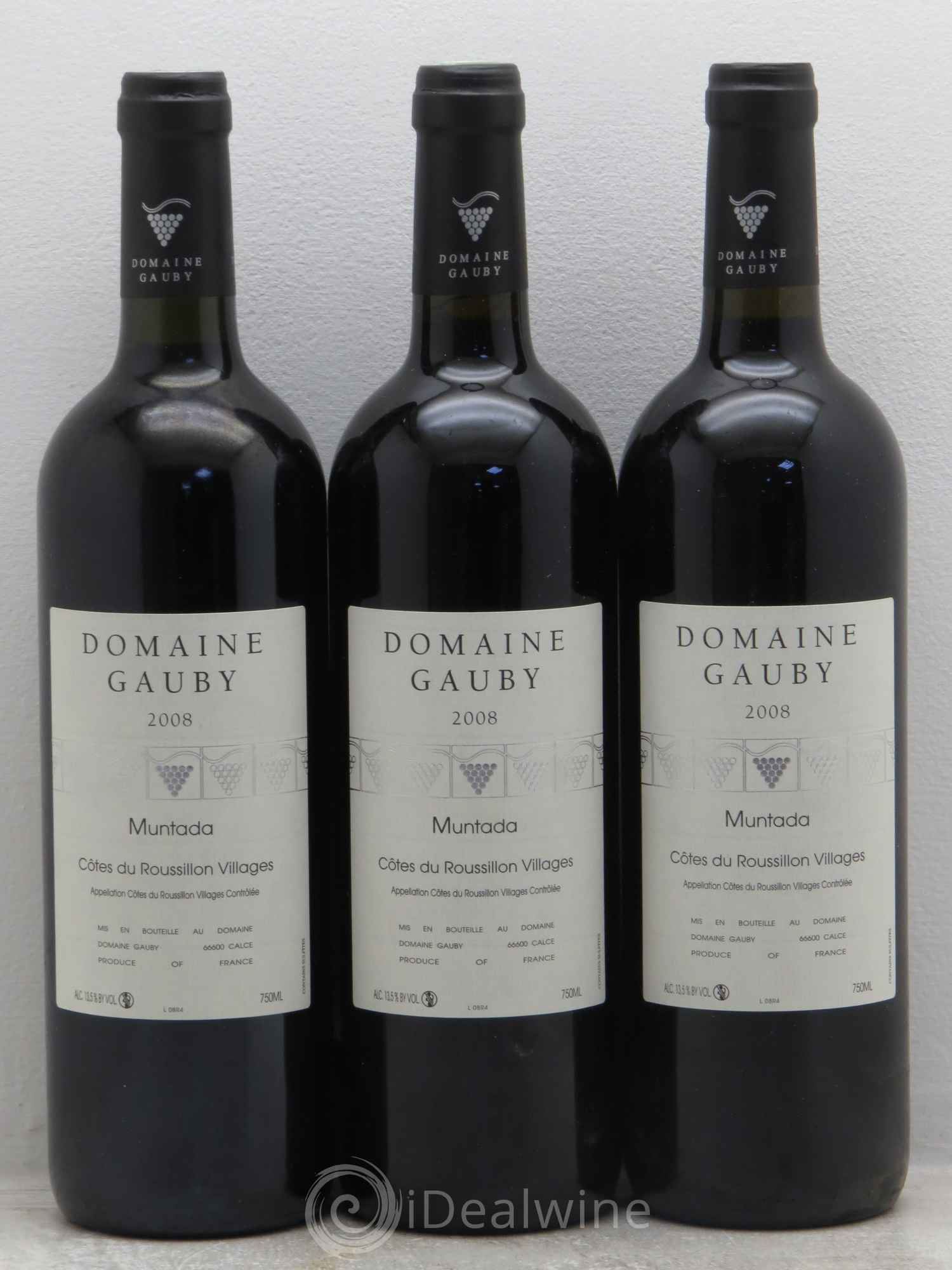 Côtes Catalanes (anciennement Côtes du Roussillon Villages) La Muntada Gauby (Domaine) 2008 - Lot de 3 bouteilles - 0