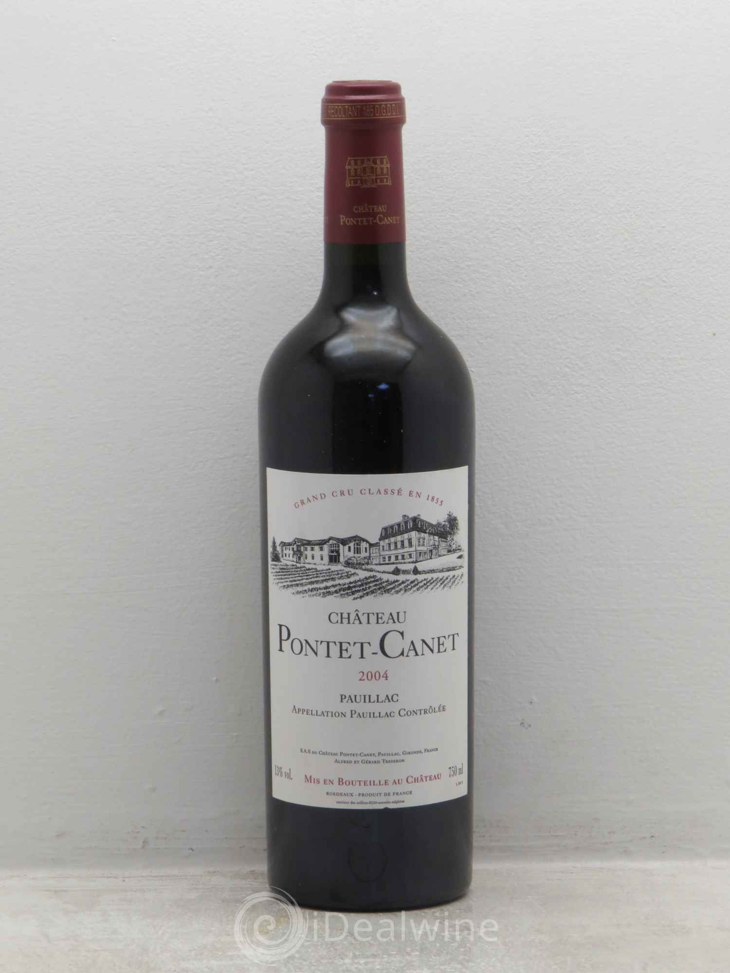 Château Pontet Canet 5ème Grand Cru Classé 2004 - Lot de 1 bouteille - 0