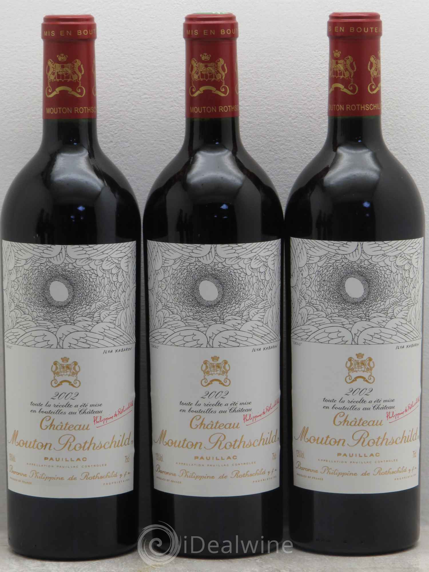 Château Mouton Rothschild 1er Grand Cru Classé 2002 - Lot de 6 bouteilles - 1
