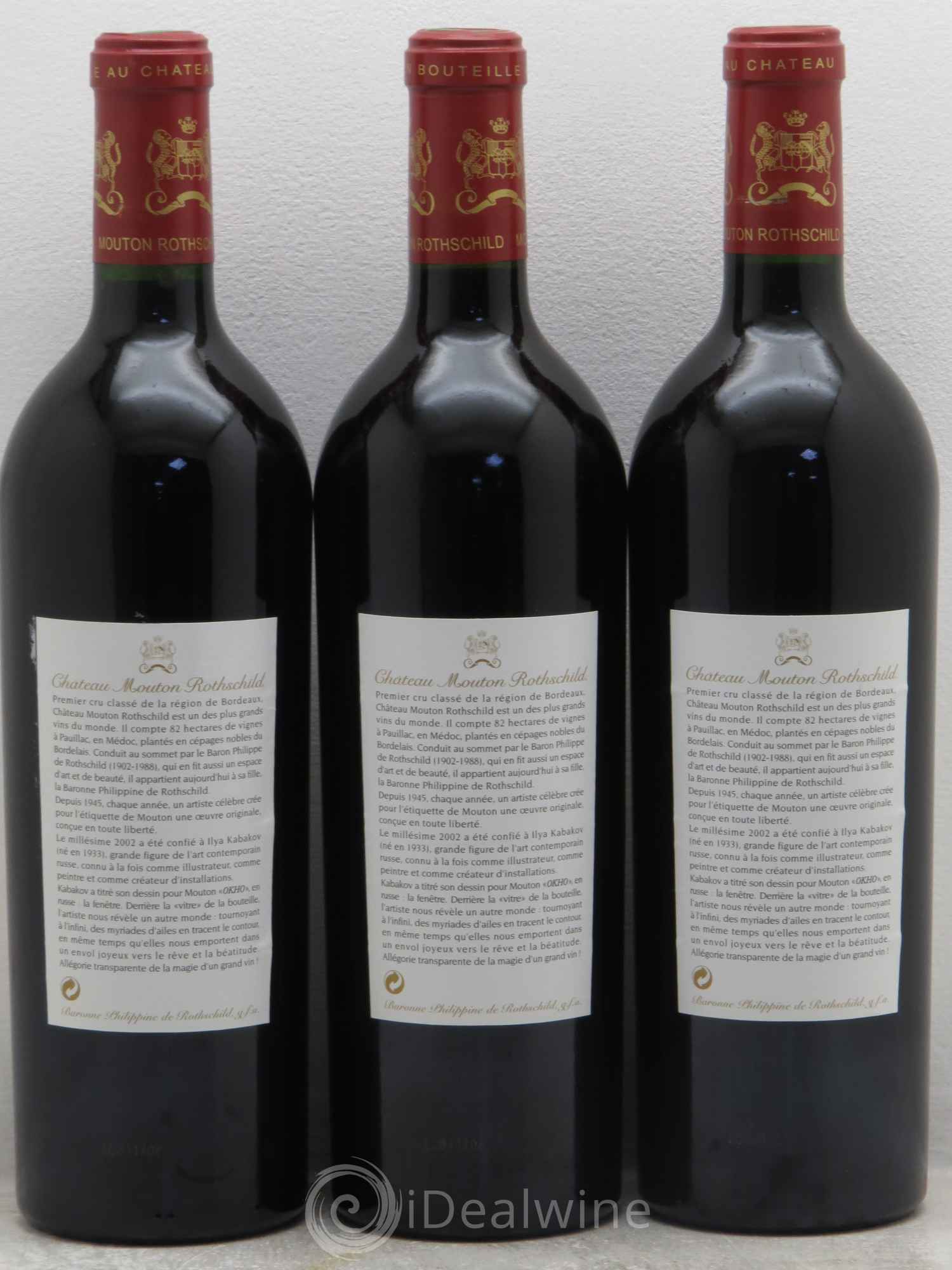 Château Mouton Rothschild 1er Grand Cru Classé 2002 - Lot de 6 bouteilles - 4