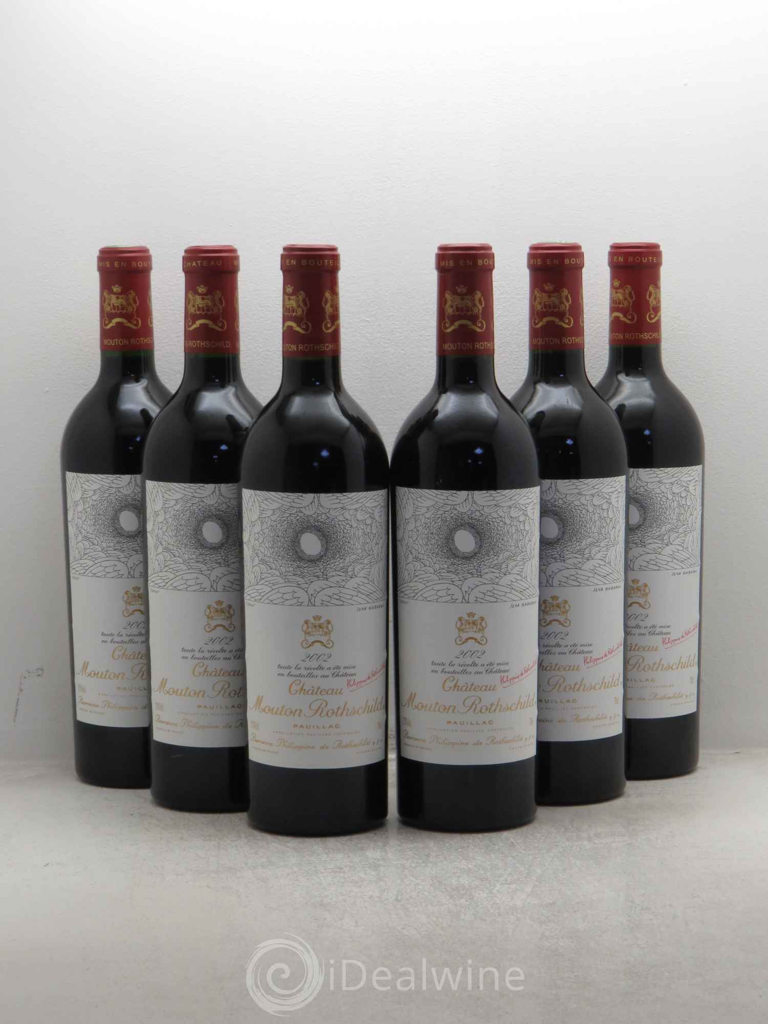 Château Mouton Rothschild 1er Grand Cru Classé 2002 - Lot de 6 bouteilles - 0