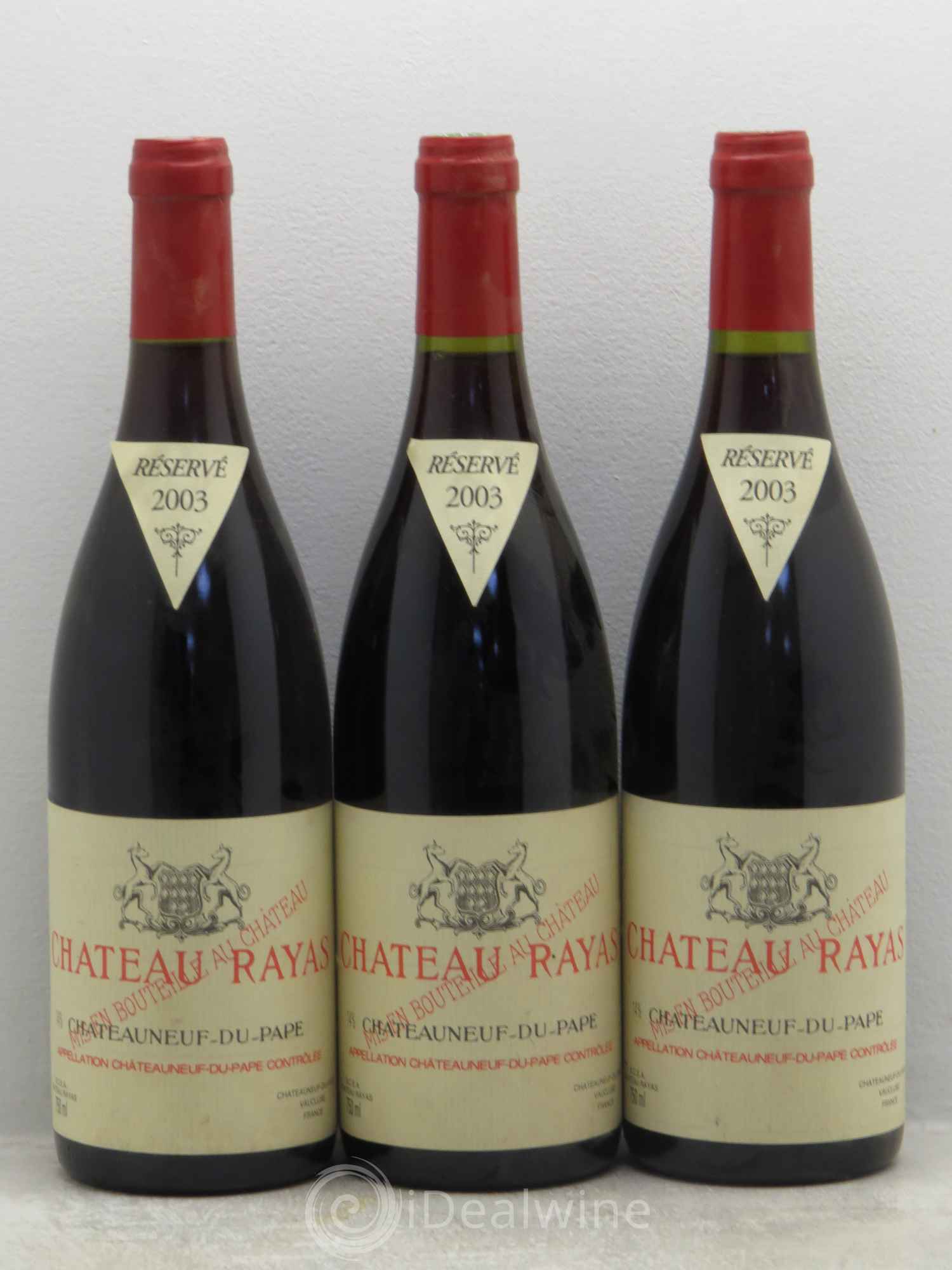 Châteauneuf-du-Pape Château Rayas Emmanuel Reynaud 2003 - Lot de 3 bouteilles - 0
