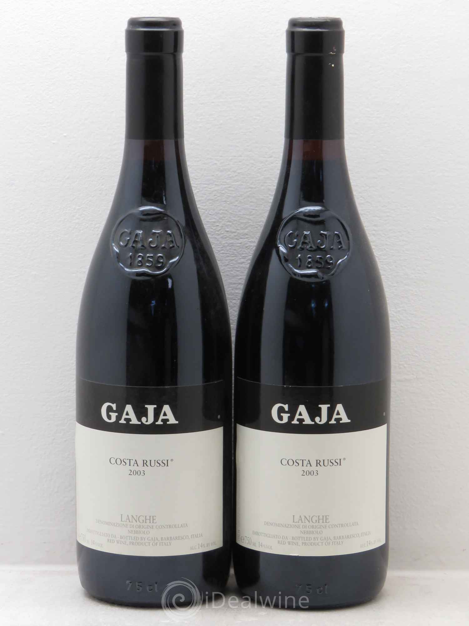 Barbaresco DOCG Costa Russi Angelo Gaja 2003 - Lot de 2 bouteilles - 0