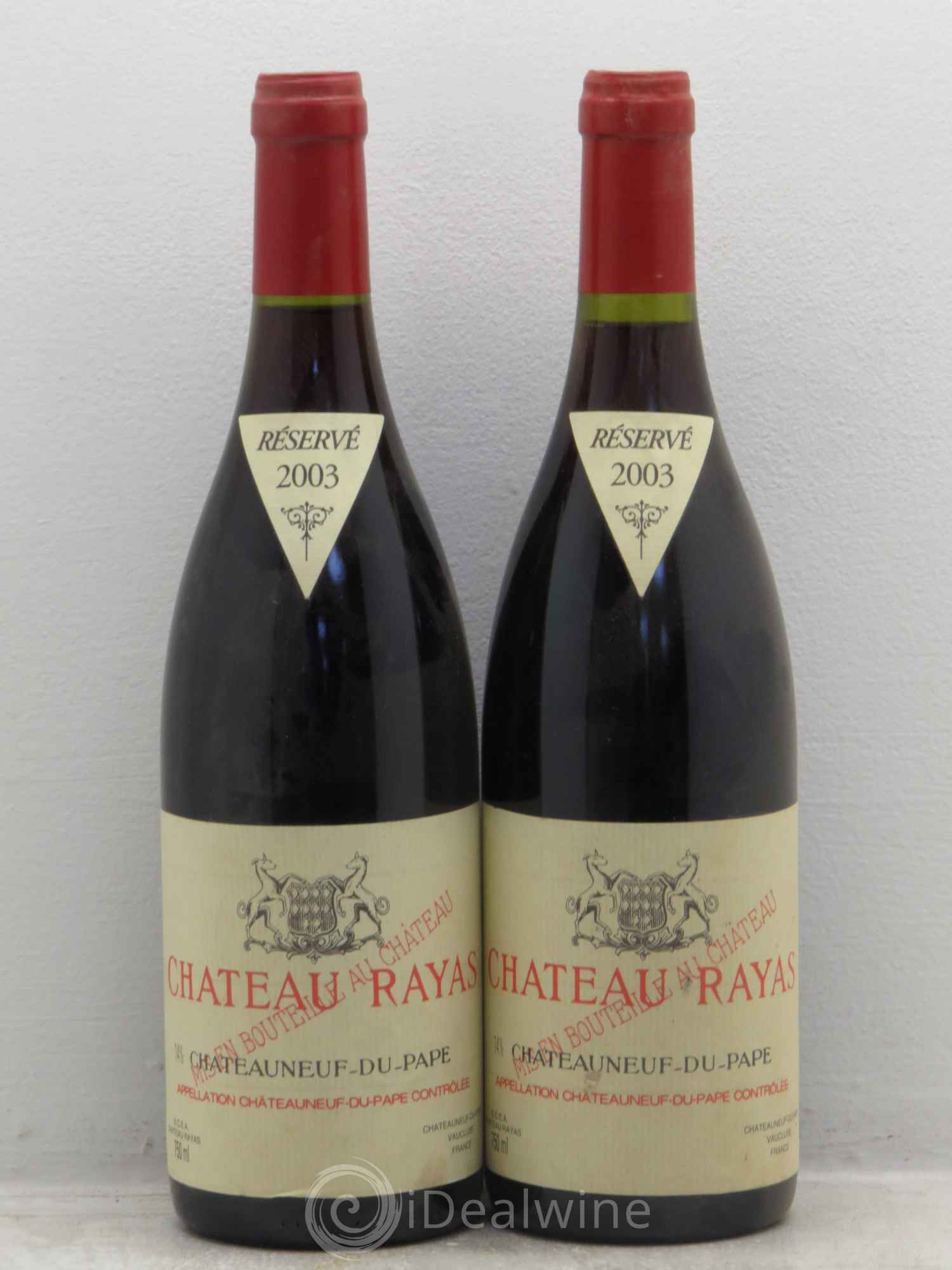Châteauneuf-du-Pape Château Rayas Emmanuel Reynaud 2003 - Lot de 2 bouteilles - 0