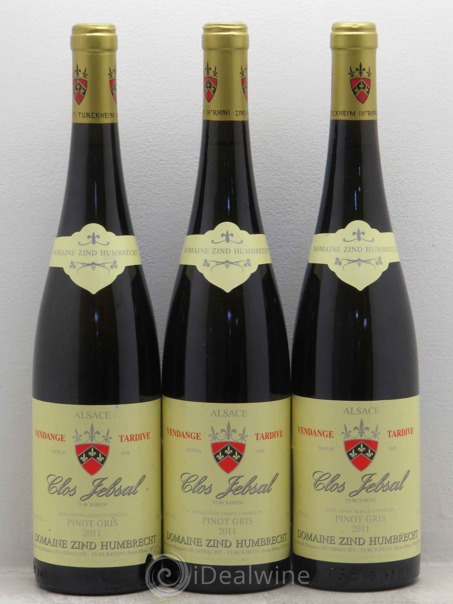 Alsace Pinot Gris Clos Jebsal Vendanges Tardives Zind-Humbrecht (Domaine) 2011 - Lotto di 3 bottiglie - 0