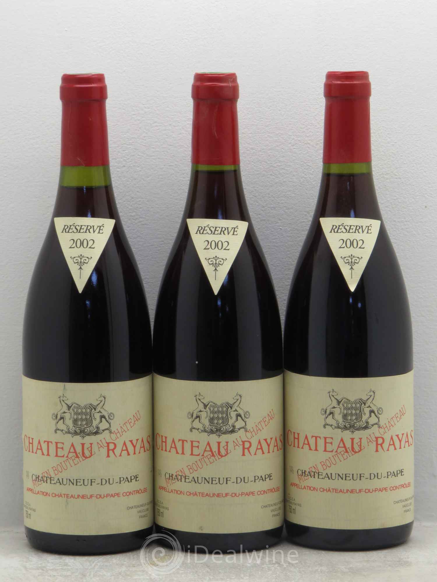 Châteauneuf-du-Pape Château Rayas Emmanuel Reynaud 2002 - Lot de 3 bouteilles - 0