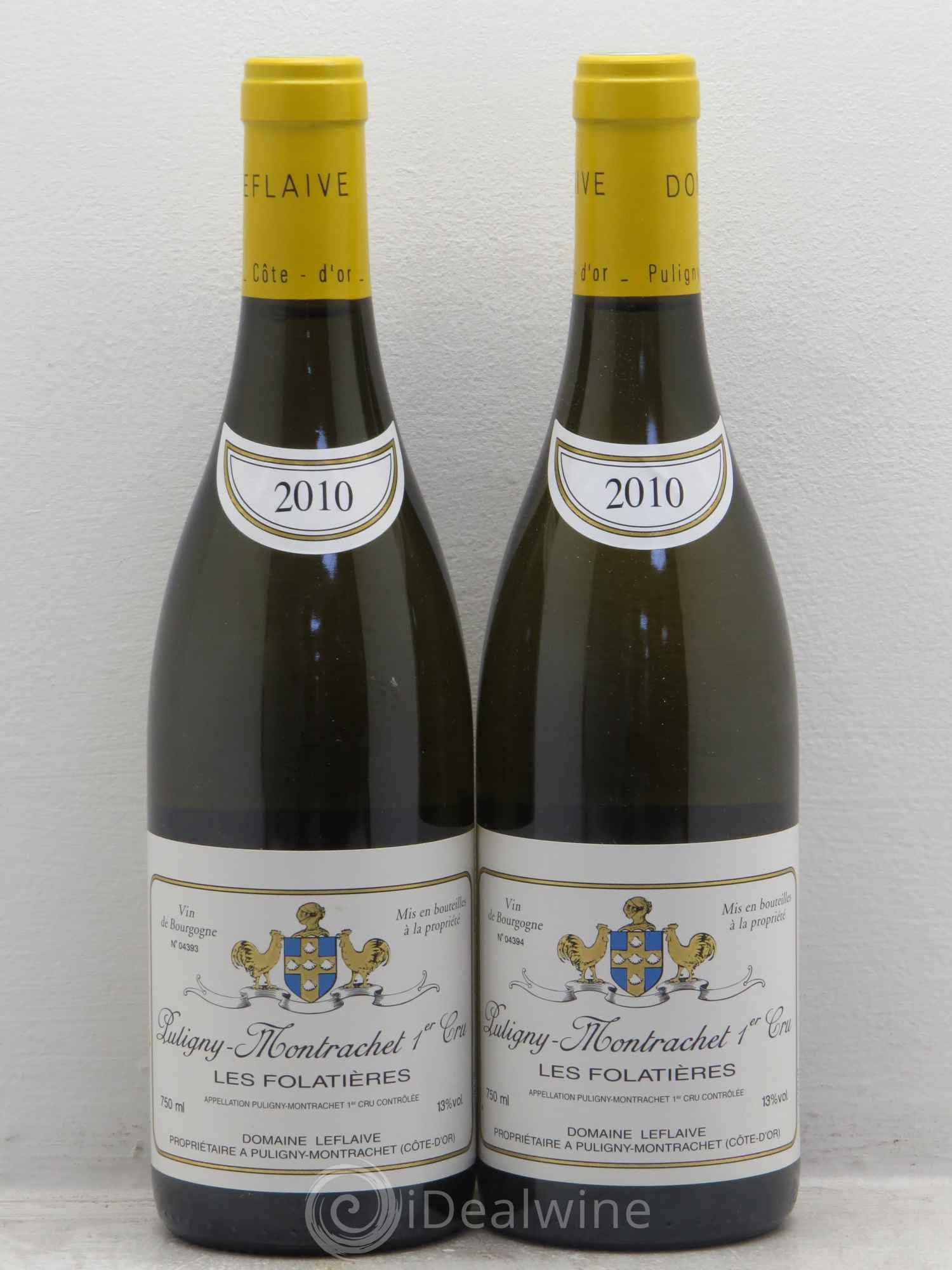 Puligny-Montrachet 1er Cru Les Folatières Leflaive (Domaine) 2010 - Lot de 2 bouteilles - 0